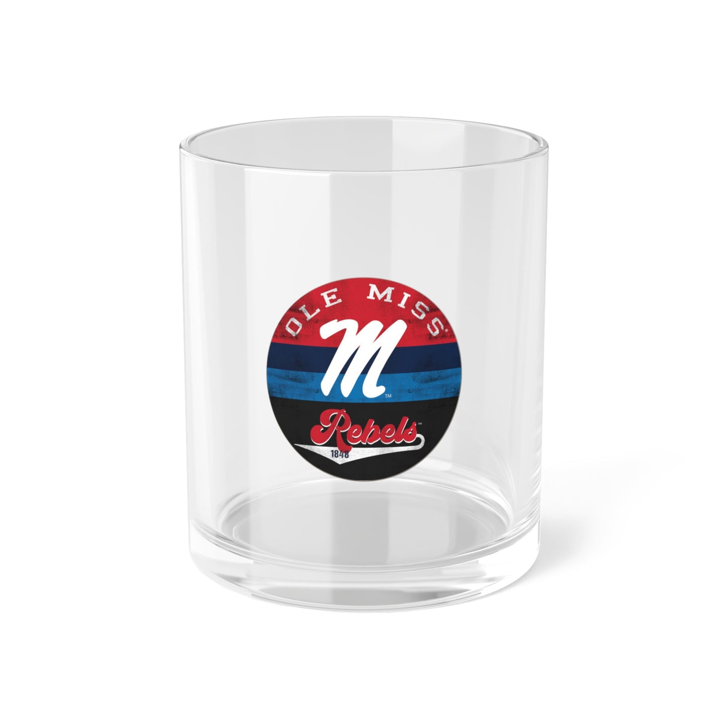 Ole Miss Rebels (Circle Logo) Bar Glass