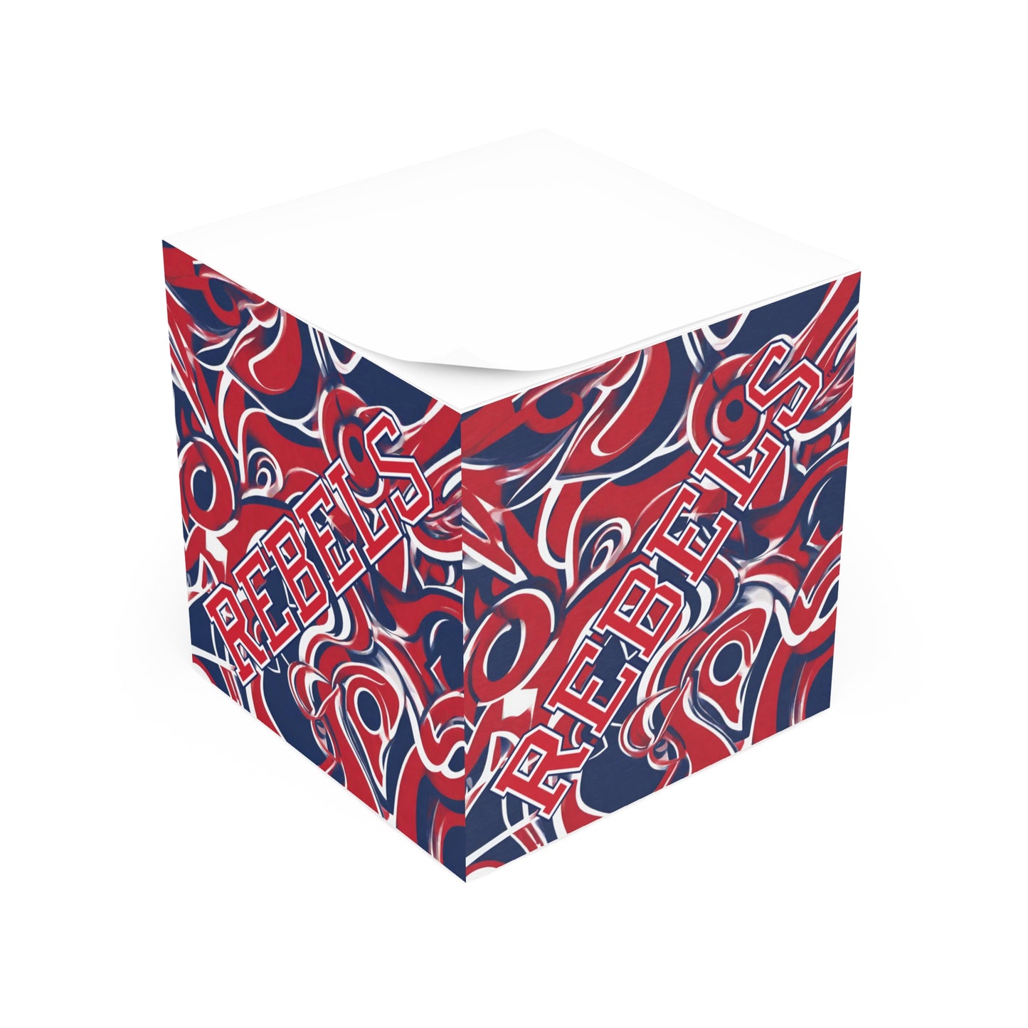 Ole Miss Rebels Abstract Note Cube