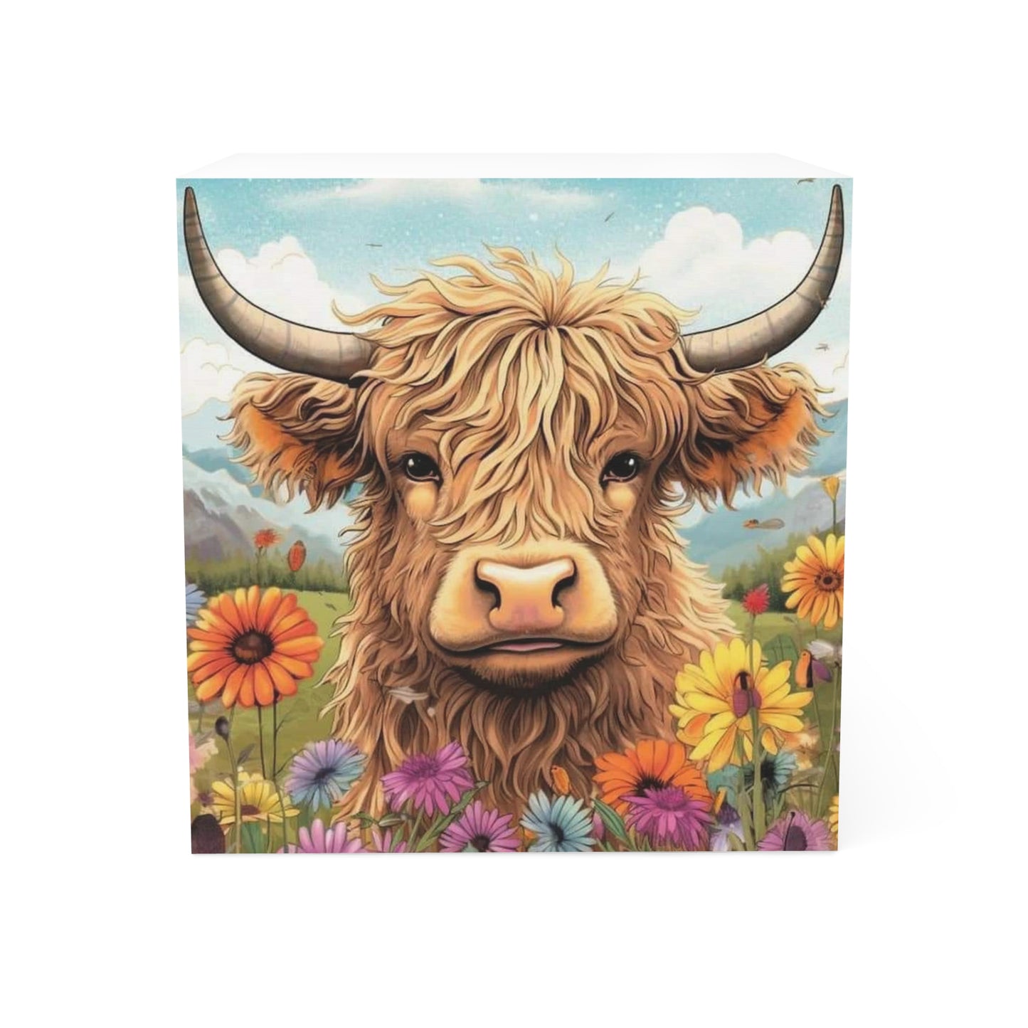Highland Cow Note Cube