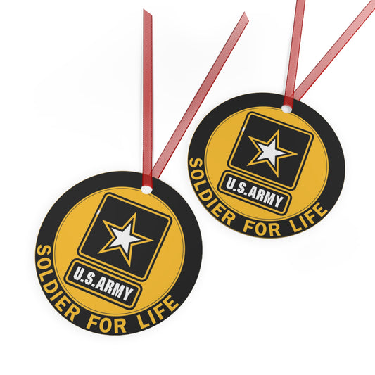 Soldier for Life Metal Ornaments