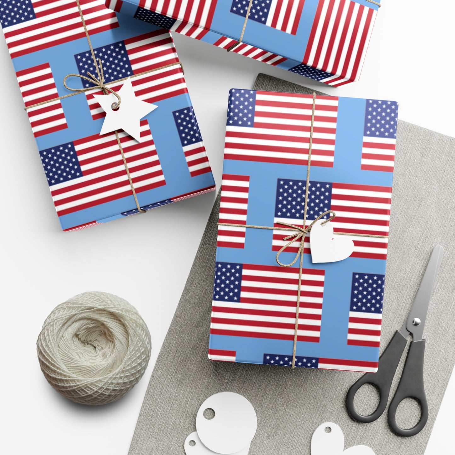 American Flag Gift Wrap Papers