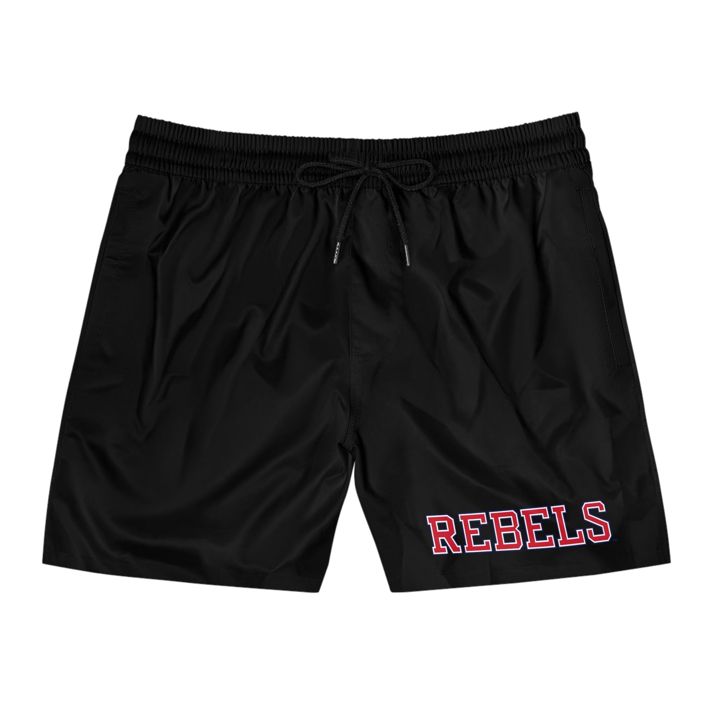 REBELS Men's Mid-Length Swim Shorts (AOP) Black