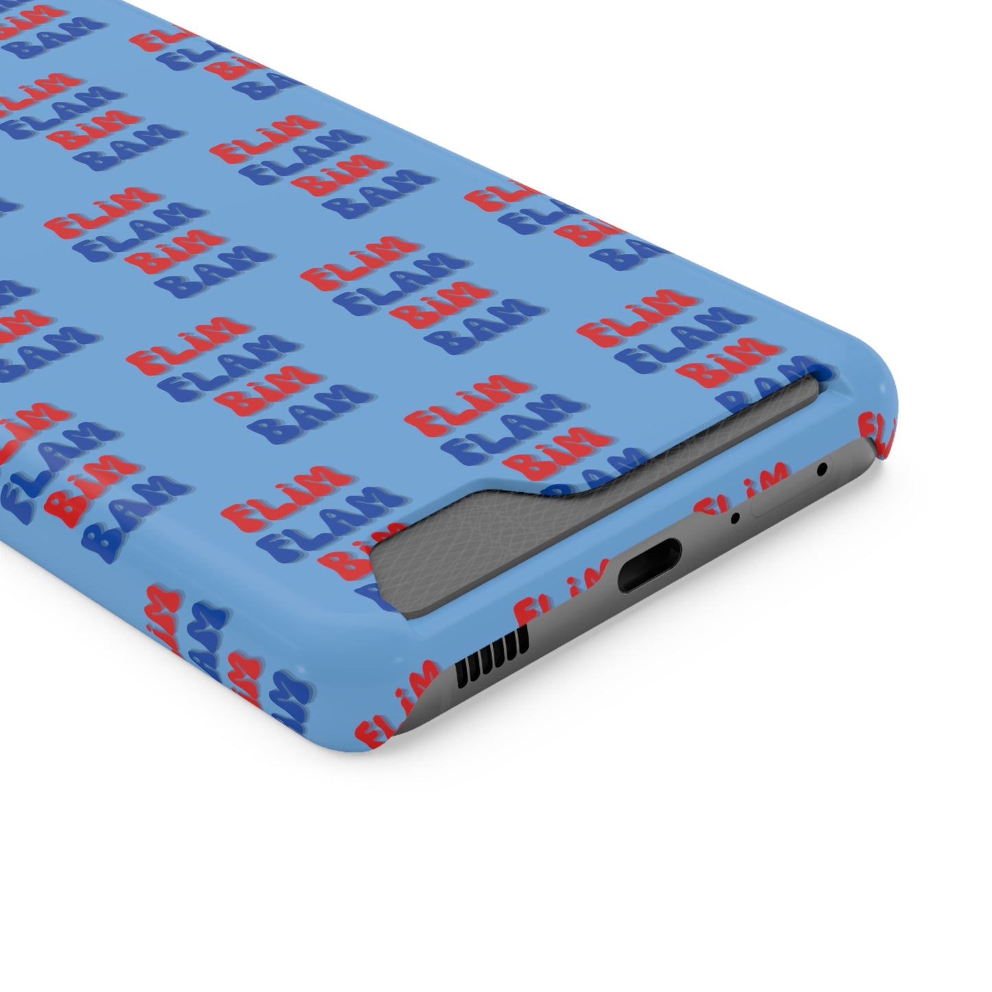 iPhone and Samsung Flim Flam Bim Bam (BLUE) Phone Case With Card Holder