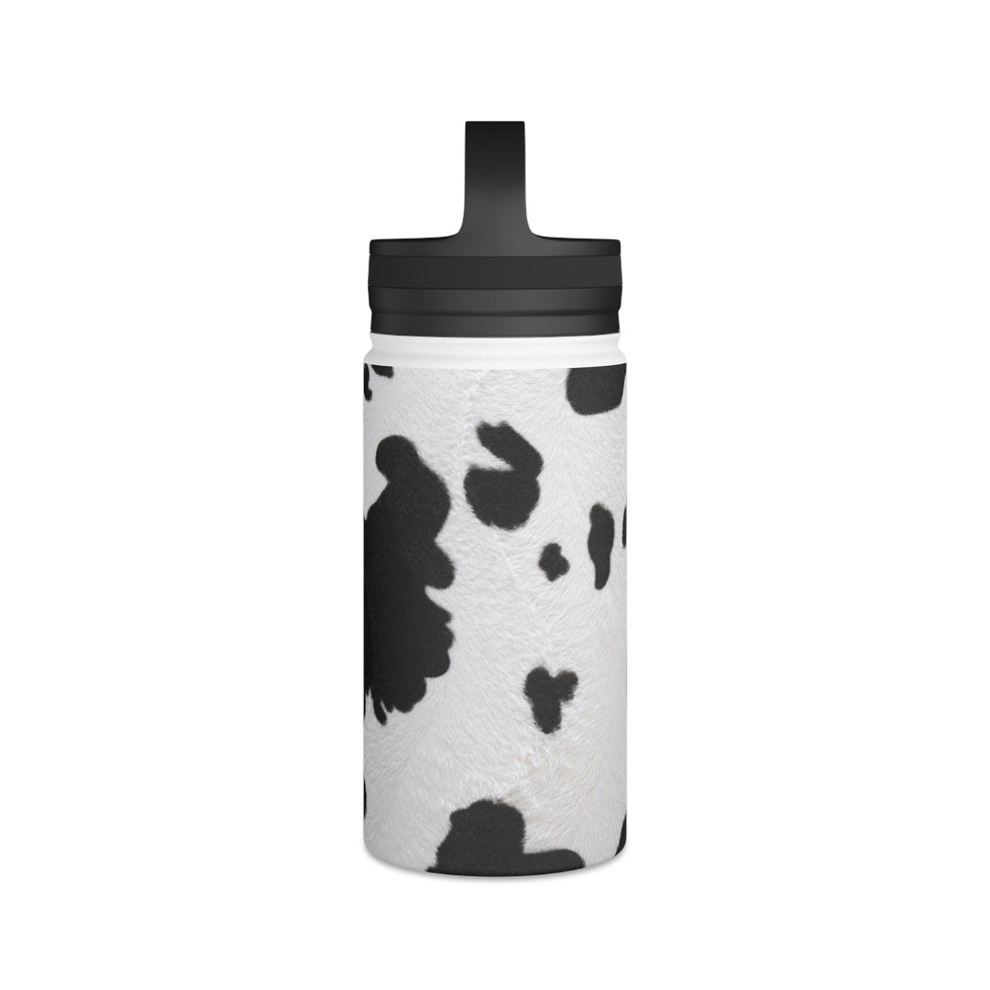 Cow print Stainless Steel Water Bottle, Handle Lid