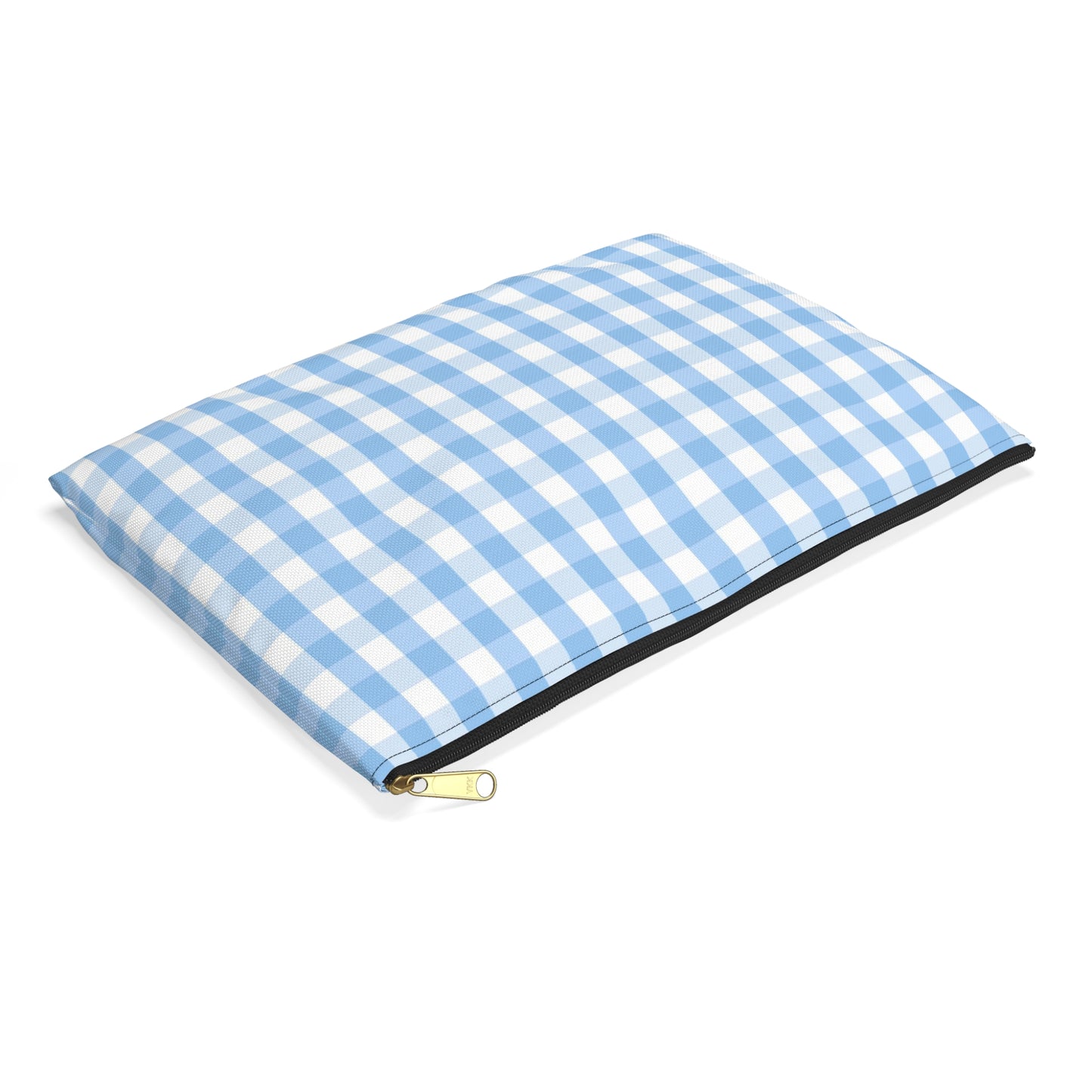 Blue Checked Accessory Pouch