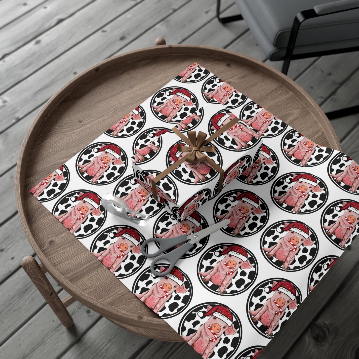 Pig Santa Gift Wrap Papers