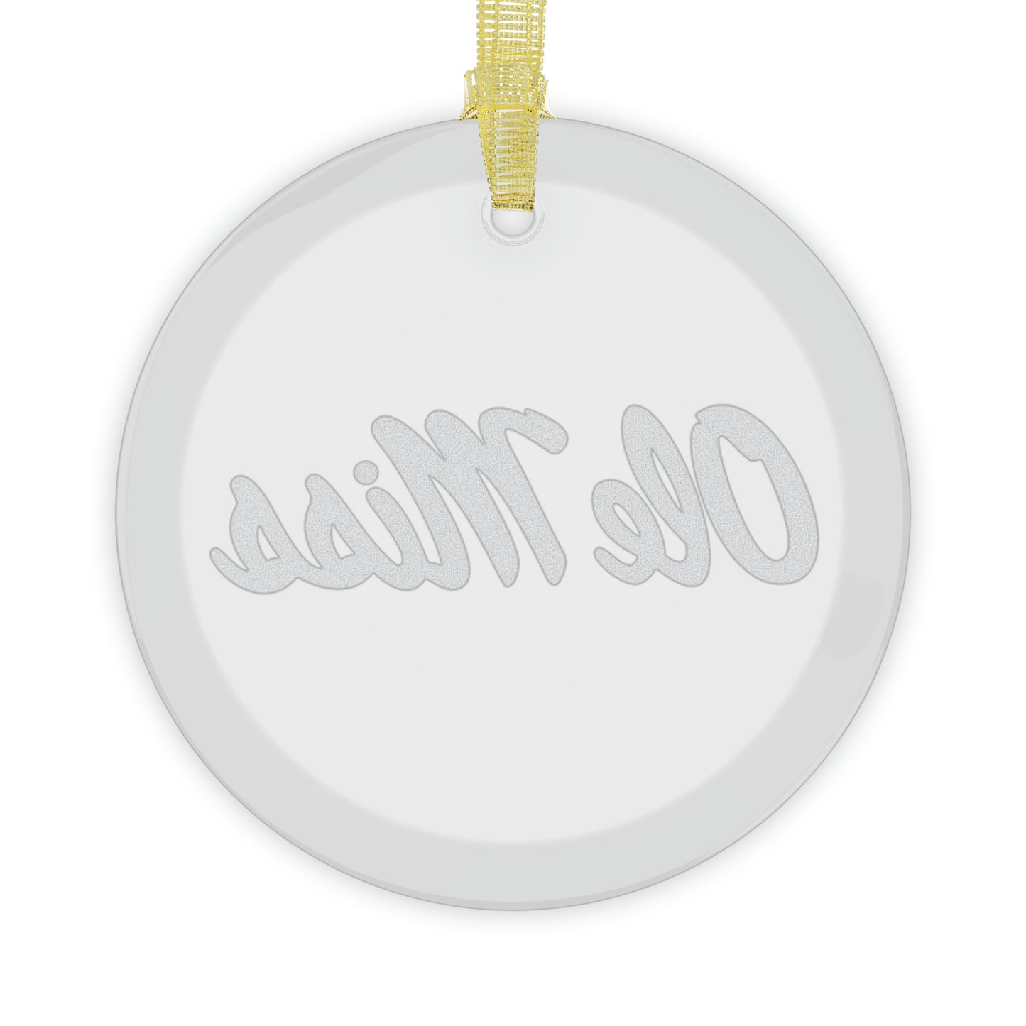 Ole Miss Glass Ornament (BLUE)