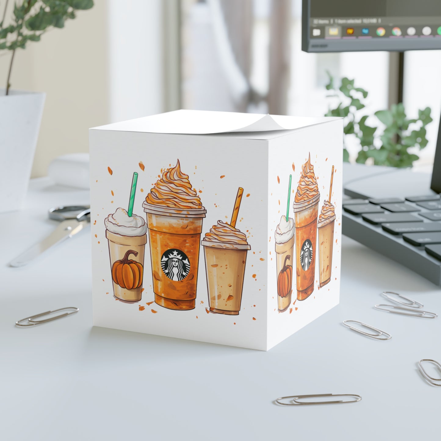 Starbucks Pumpkin Spiced Latte Note Cube