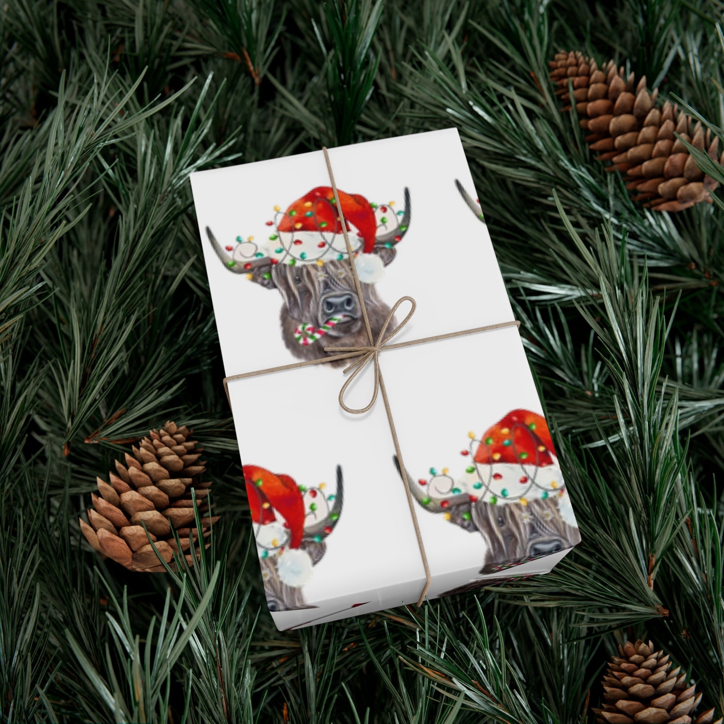 Highland Cow Christmas Gift Wrap Papers