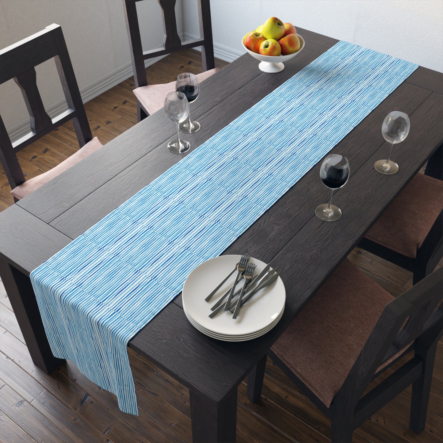 Blue Stripes Table Runner (Cotton, Poly)