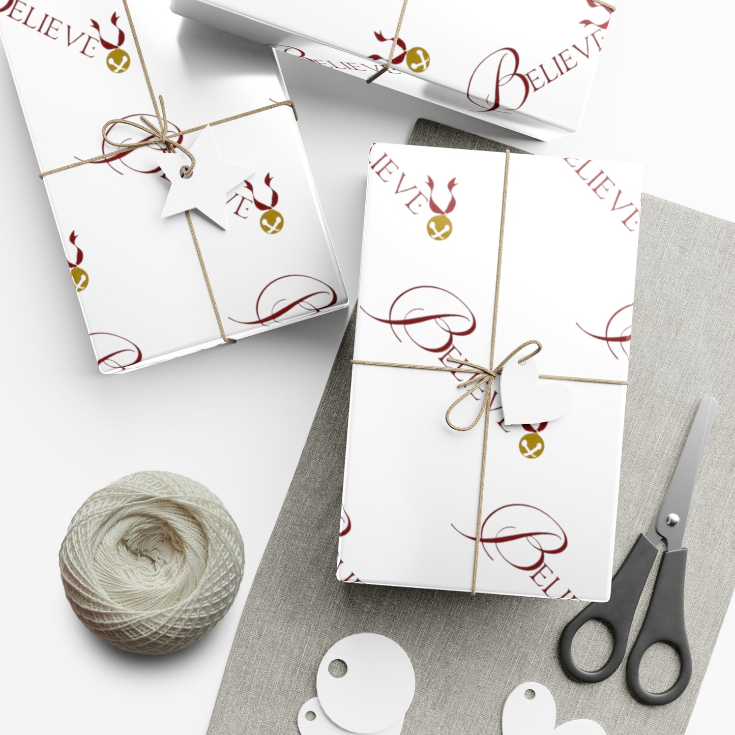 Believe Gift Wrap Papers (WHITE)