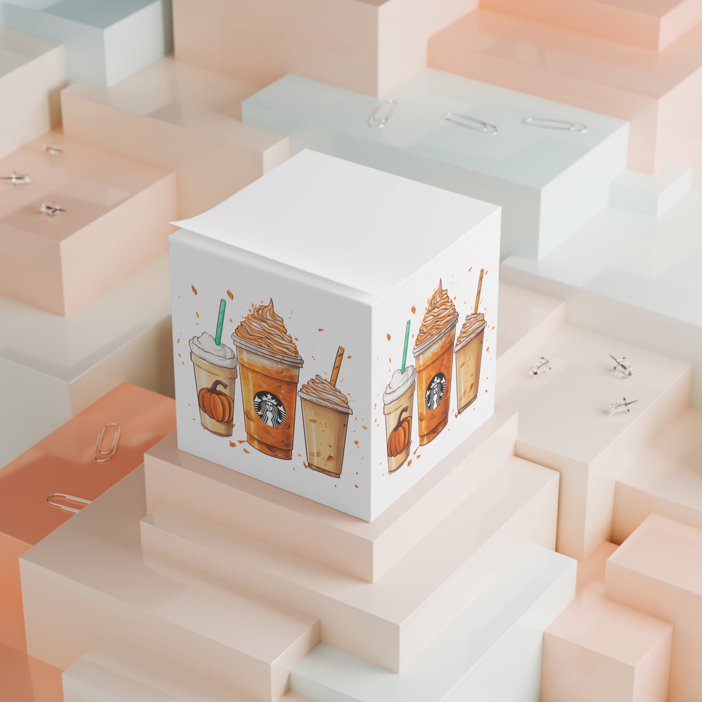 Starbucks Pumpkin Spiced Latte Note Cube