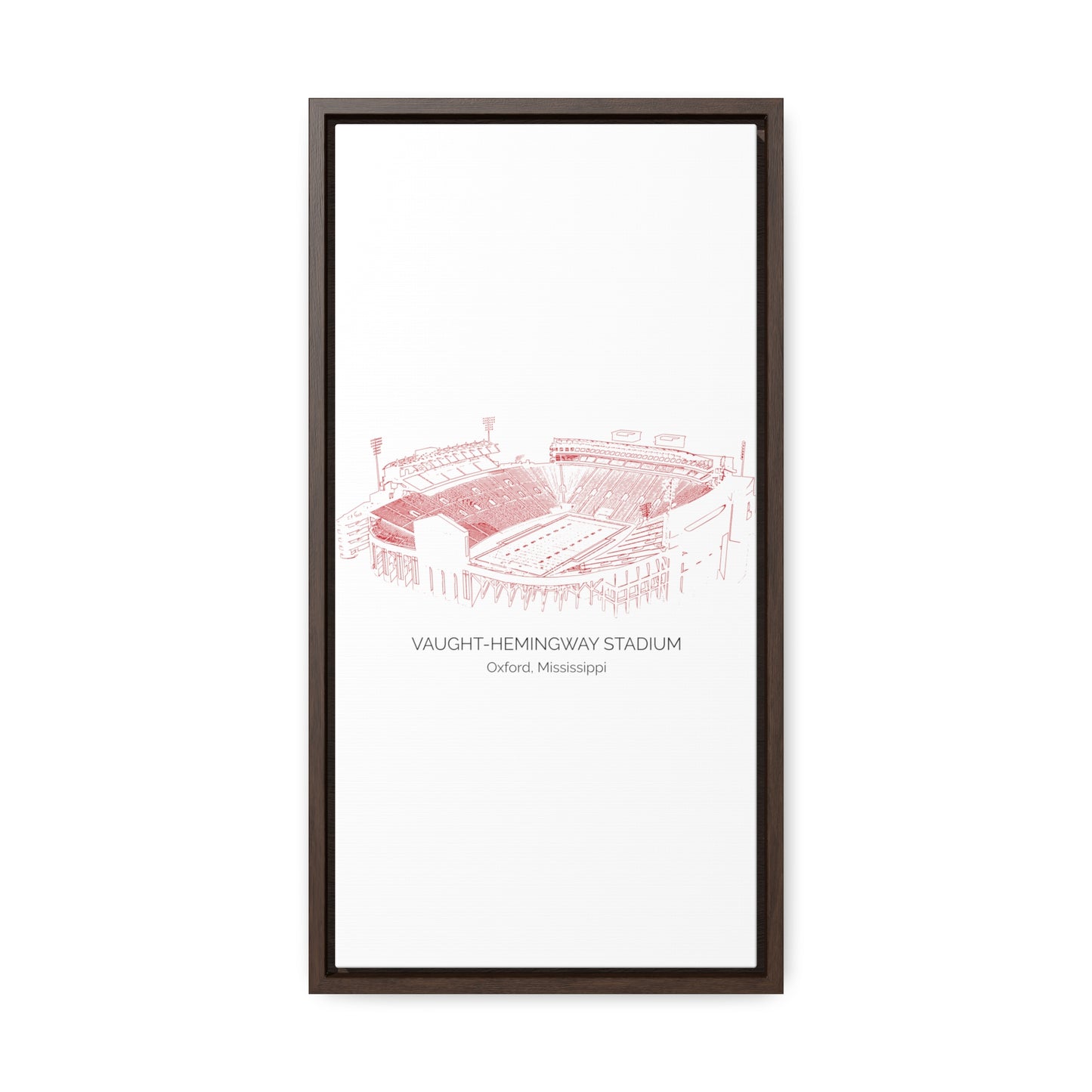 Ole Miss Stadium Gallery Canvas Wraps, Vertical Frame