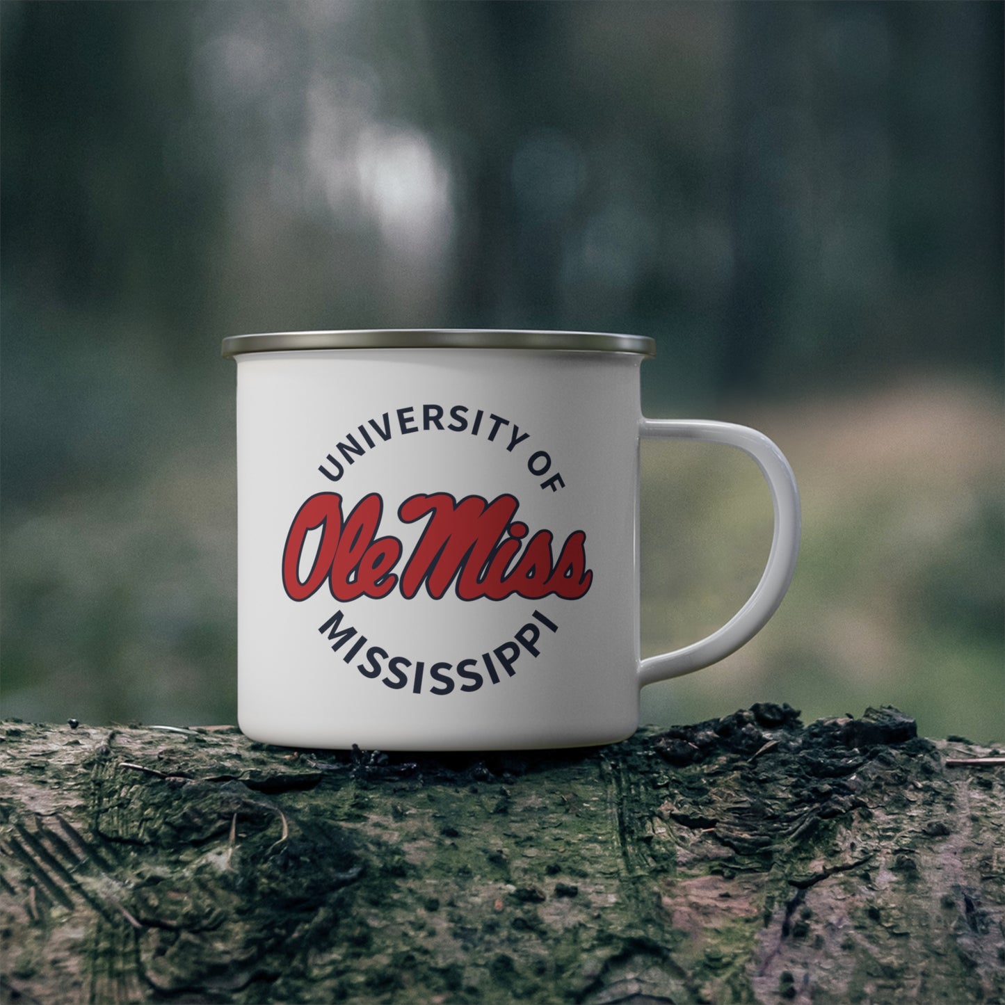 University of Mississippi Enamel Camping Mug