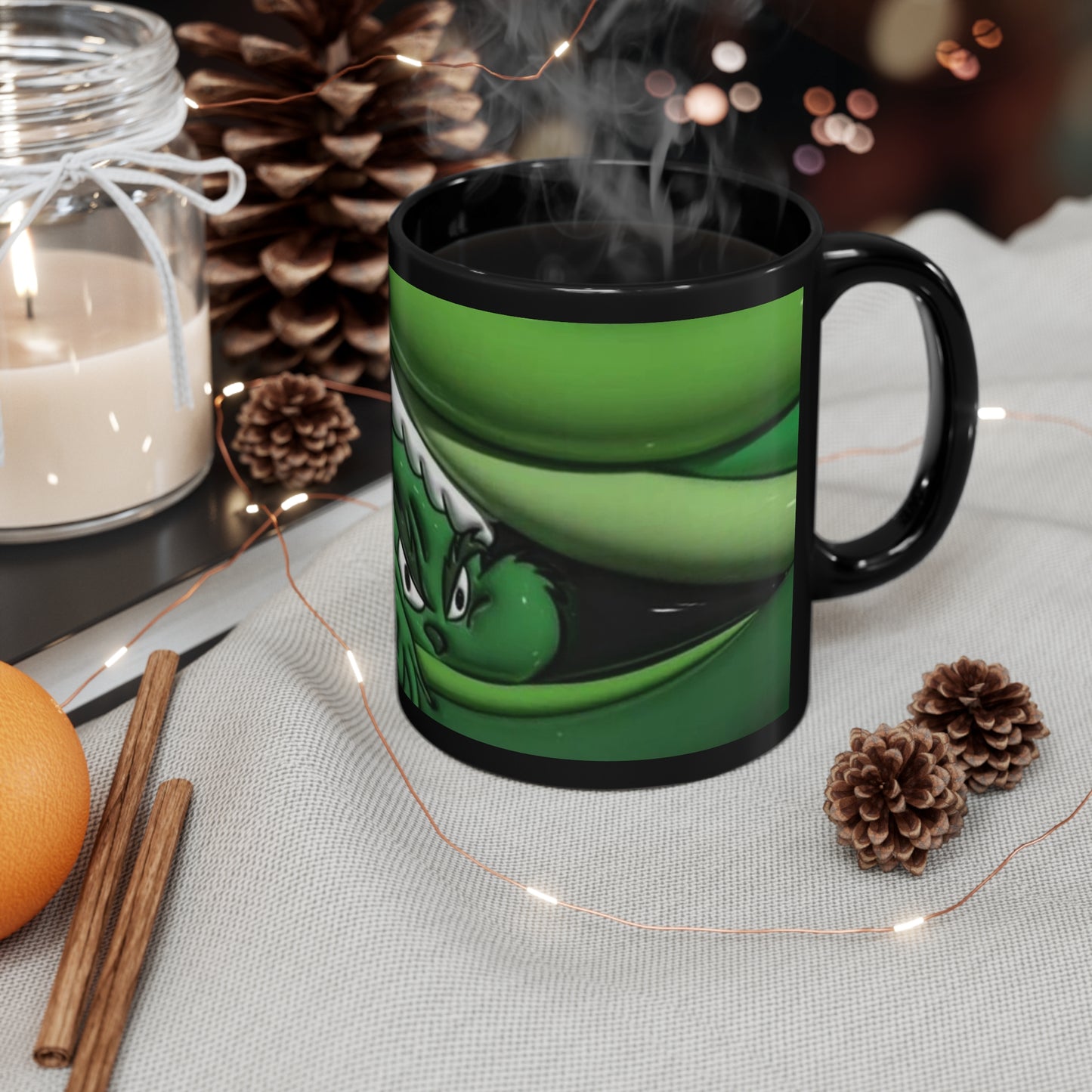 Grinch 11oz Black Mug