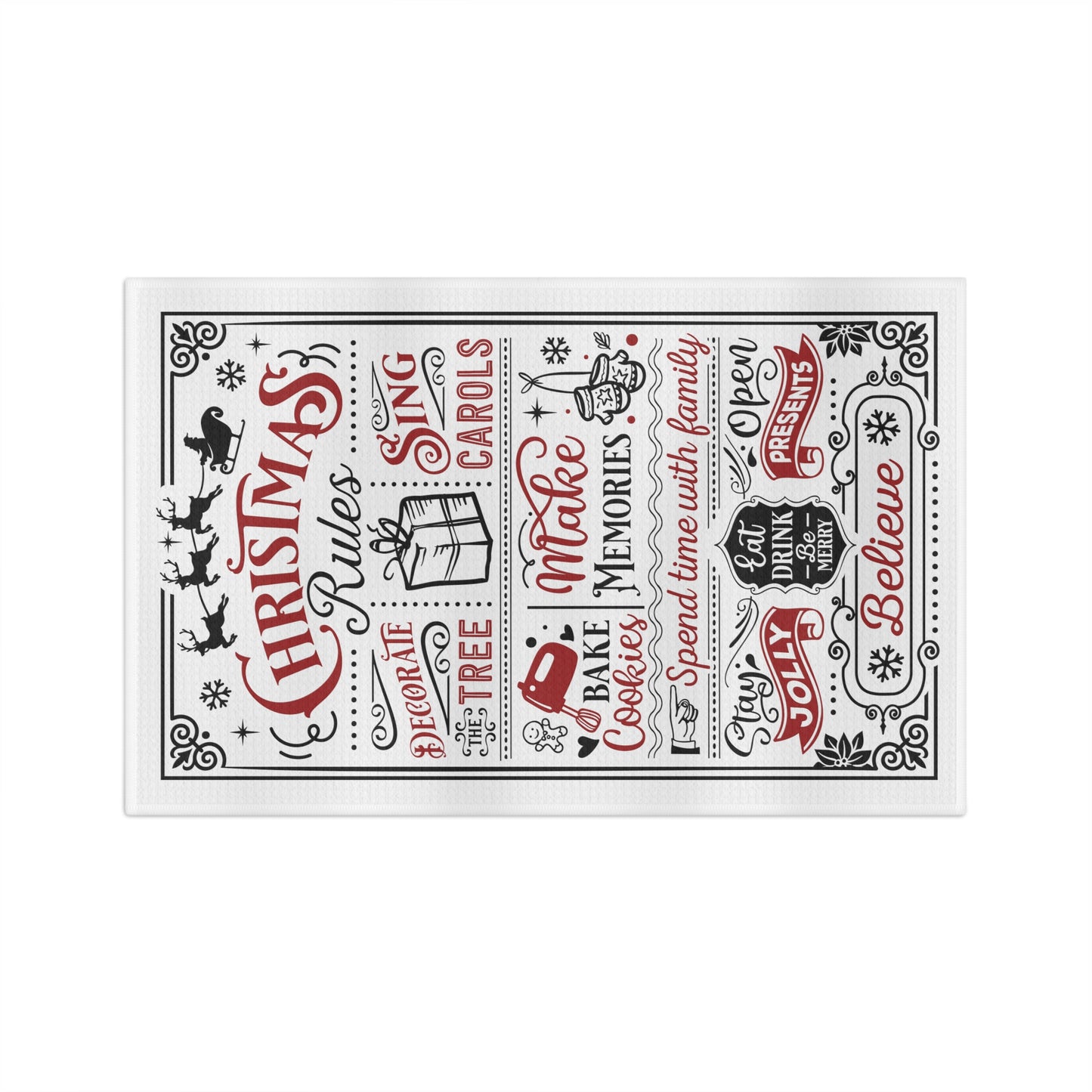 Christmas Rules Soft Dish Towel