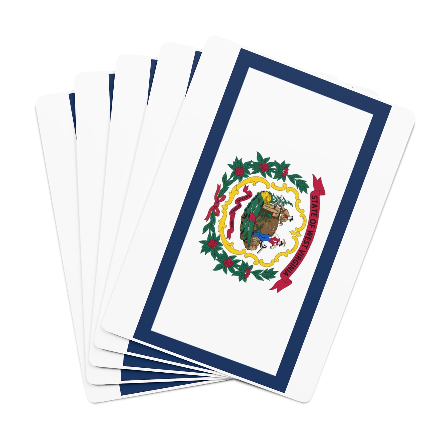 West Virginia State Flag Poker Cards