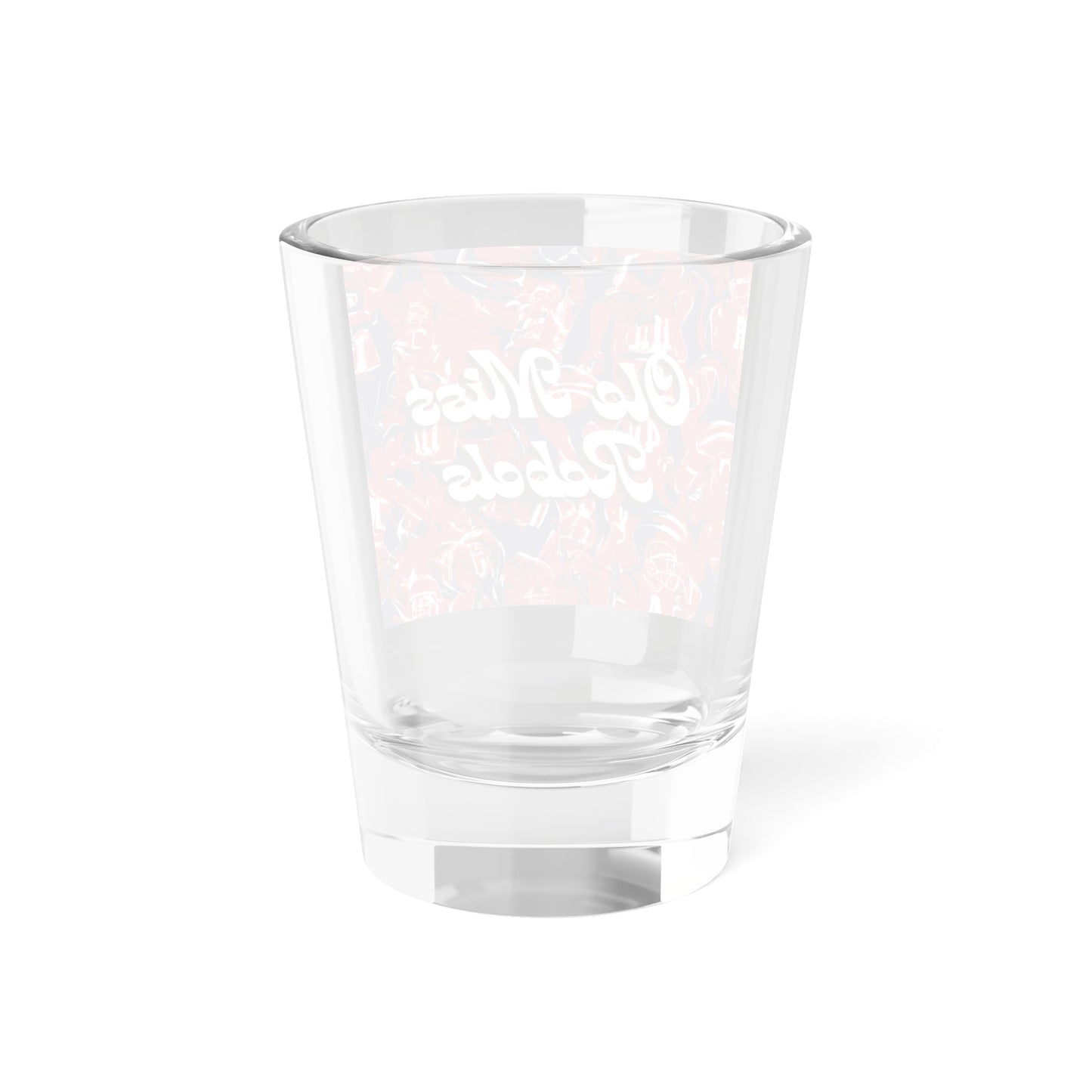 Ole Miss Abstract (Clear) Shot Glass, 1.5oz