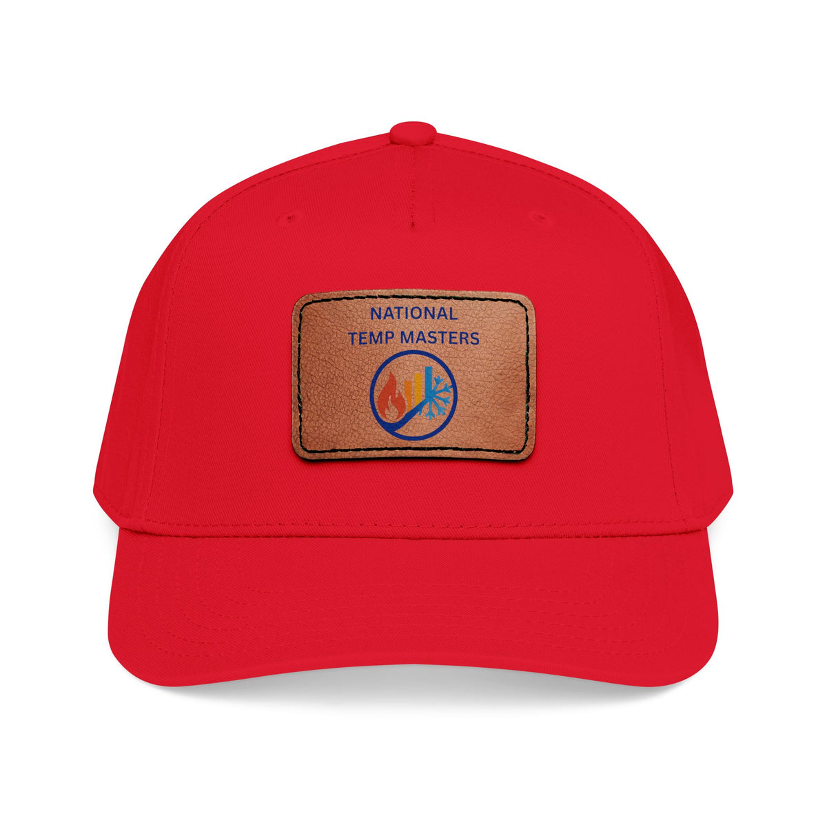 NTM Leather Patch Baseball Cap — "National Temp Masters" Retro Logo
