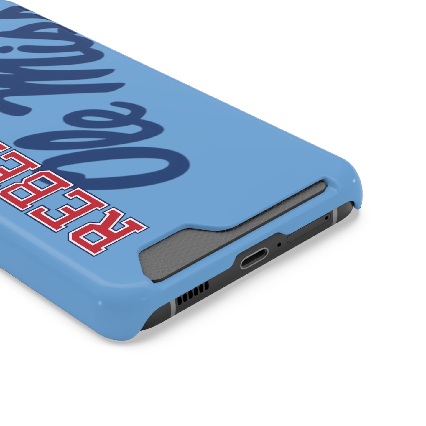 Ole Miss Rebels Samsung Phone Case With Card Holder (BLUE )