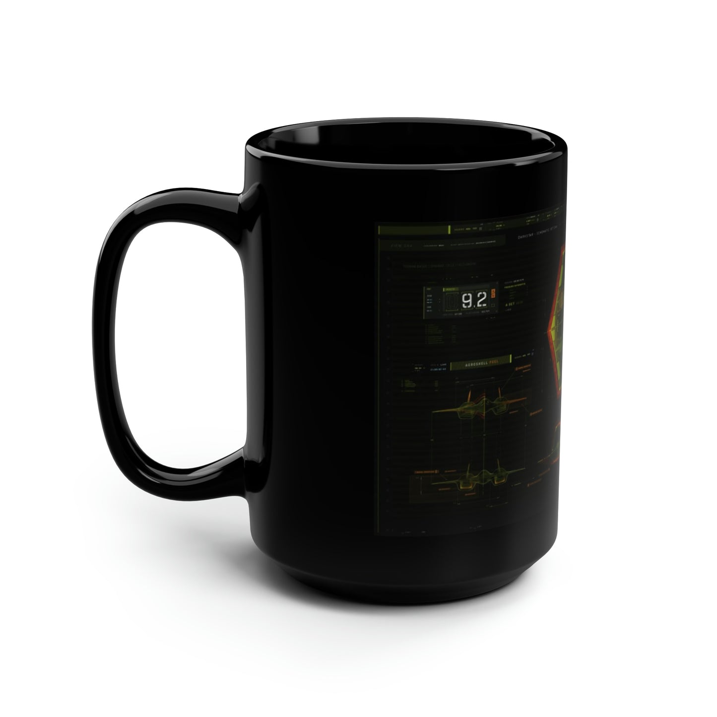 Darkstar Display Black Mug, 15oz