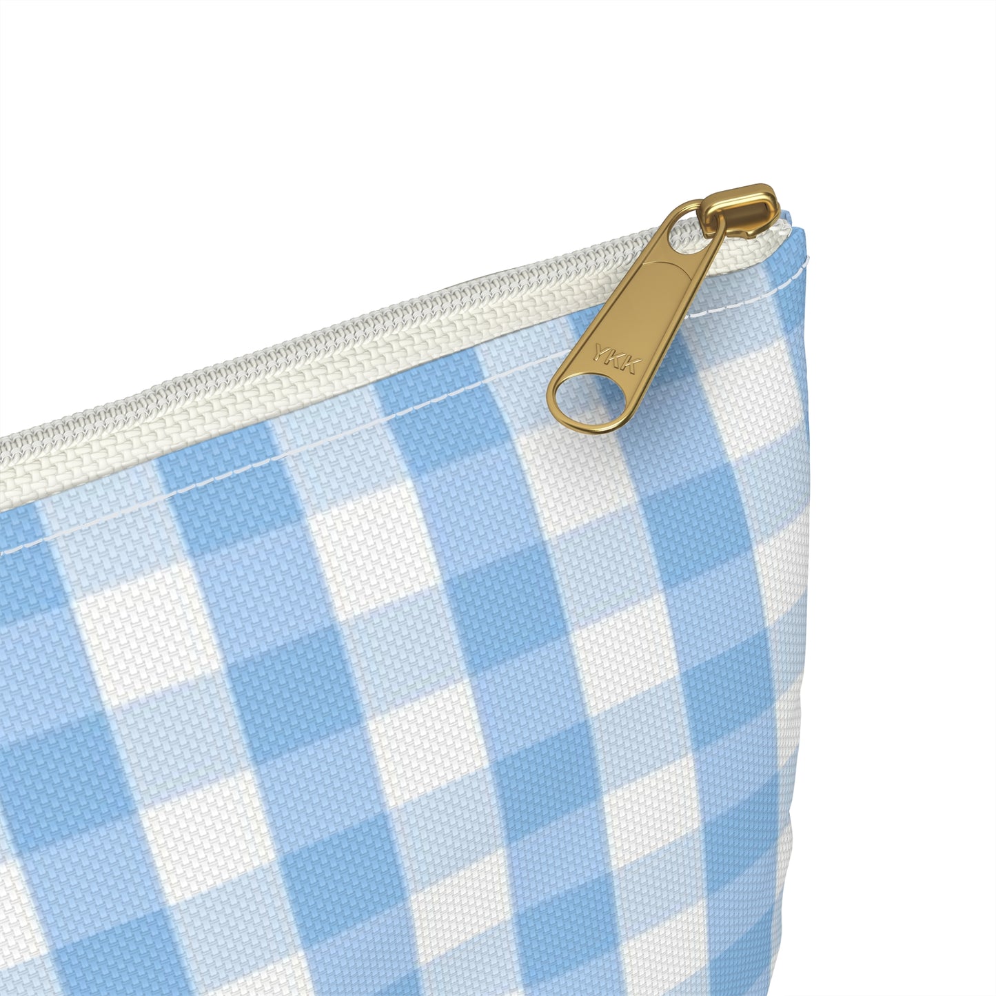 Blue Checked Accessory Pouch