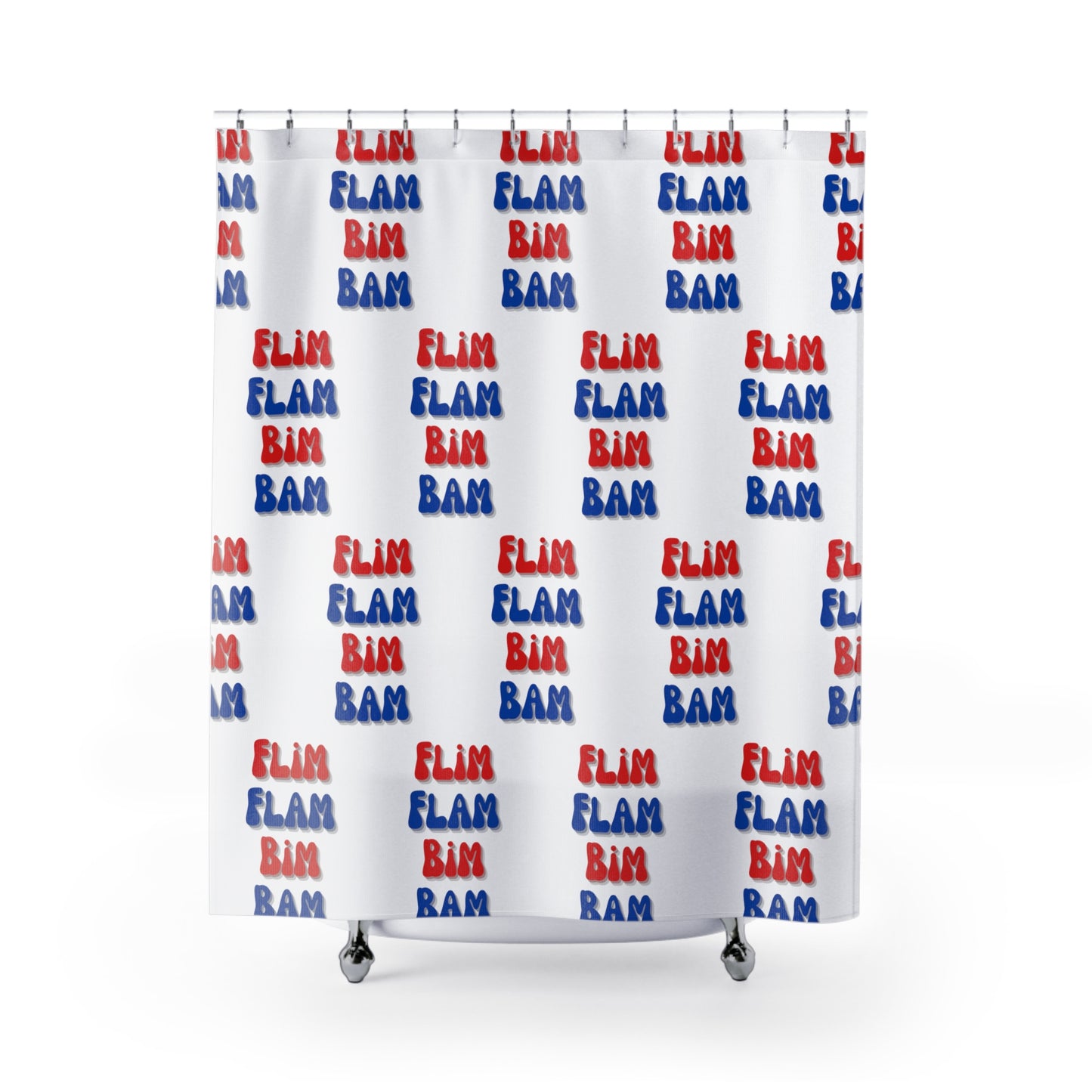Flim Flam Bim Bam (White) Shower Curtains