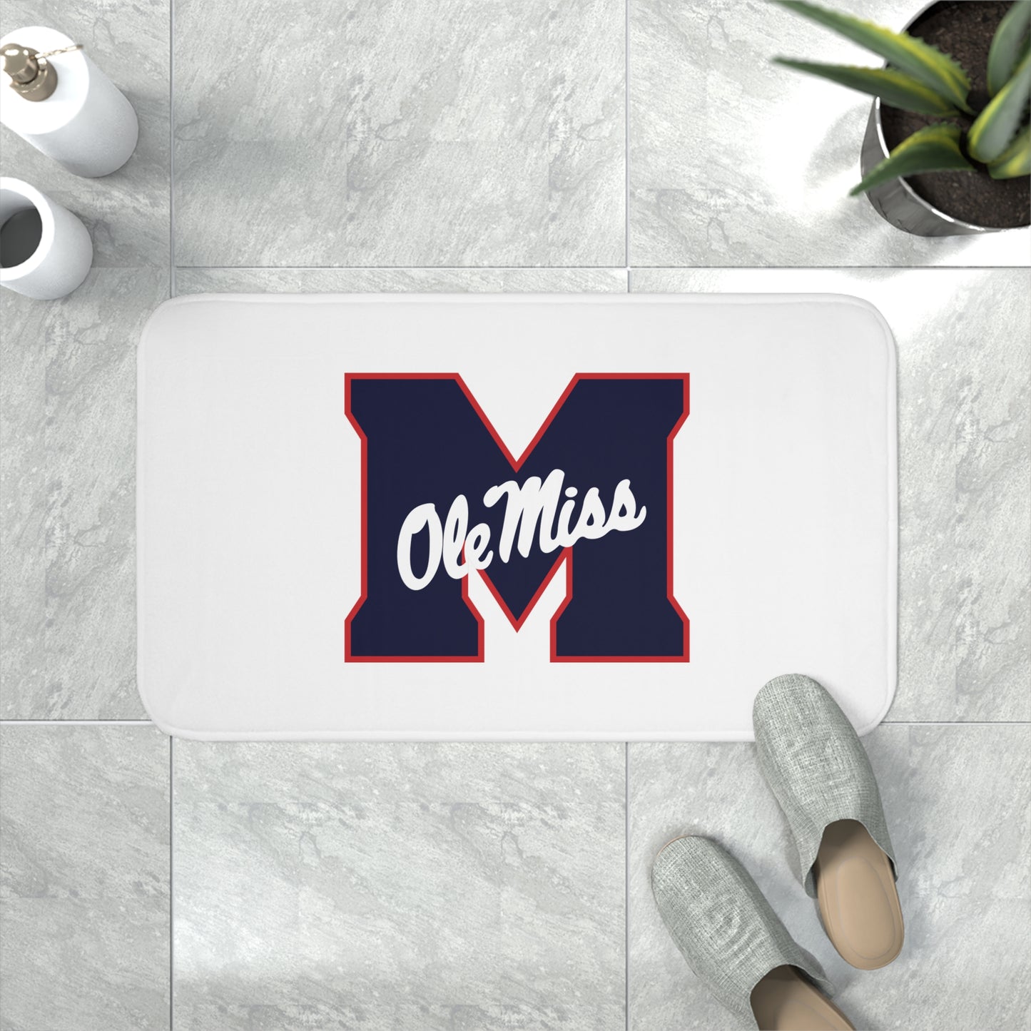 M Ole Miss Memory Foam Bath Mat