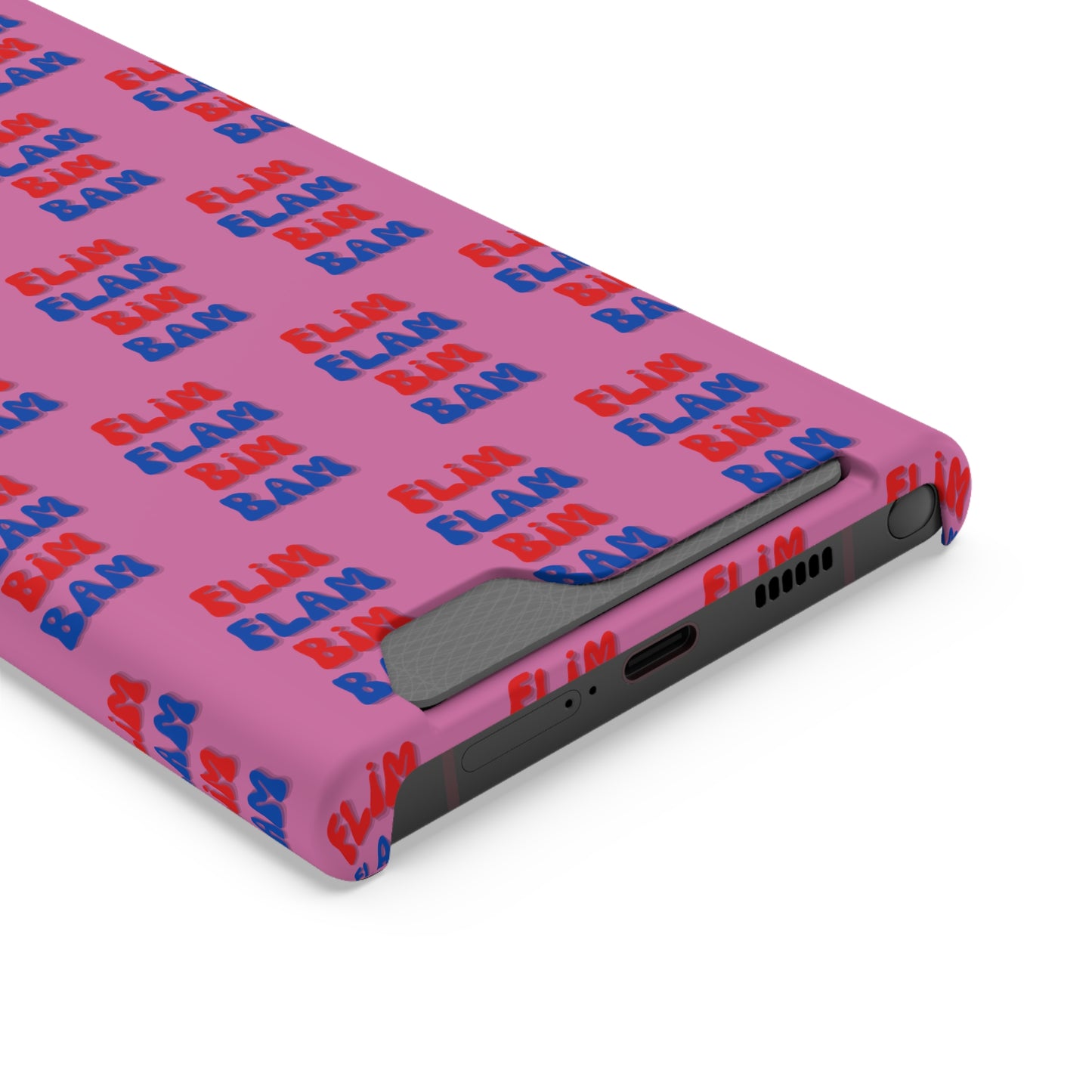 iPhone and Samsung Flim Flam Bim Bam (PINK) Phone Case With Card Holder