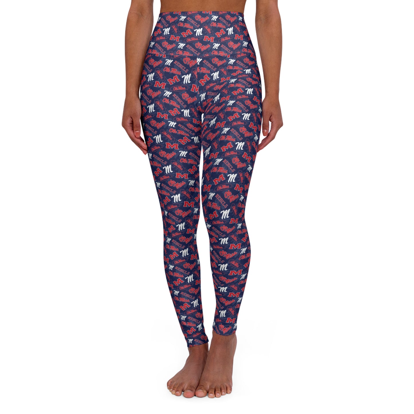 Ole Miss High Waisted Yoga Leggings (AOP)