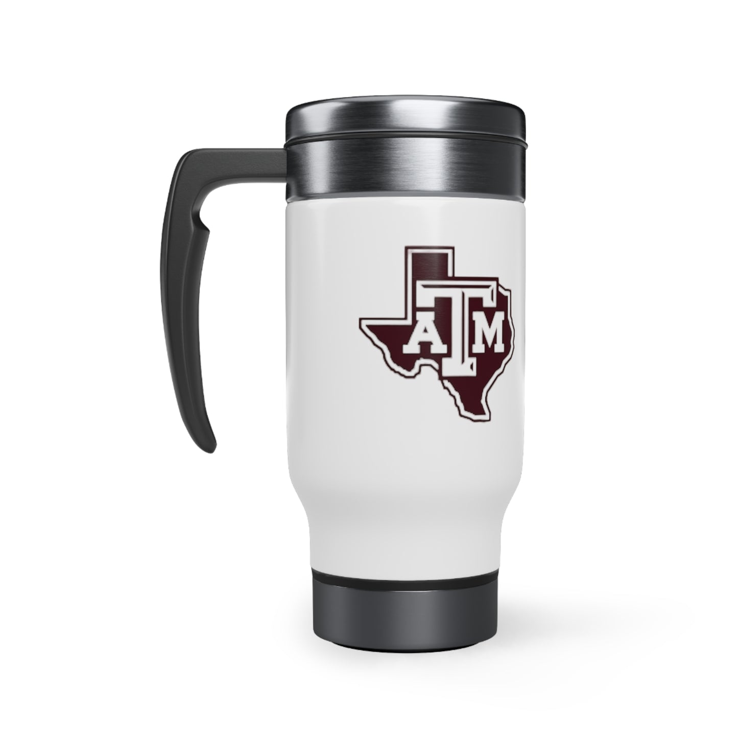 Texas A&M Stainless Steel Travel Mug with Handle, 14oz