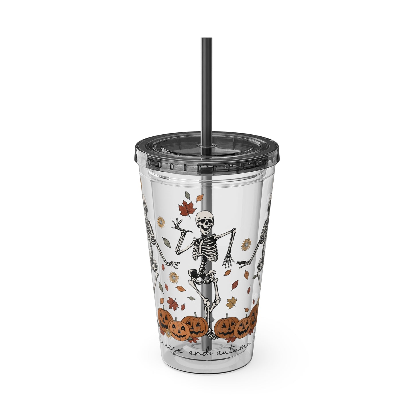 Halloween Sunsplash Tumbler with Straw, 16oz