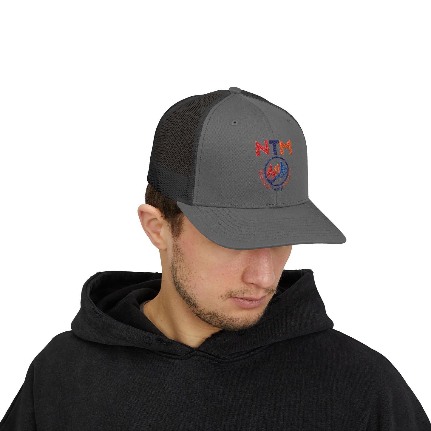 NTM Stylish Snapback Trucker Cap with Colorful NTM Design, Trendy Hat, Summer Accessory, Casual Outing Essential, Gift for Him/Her
