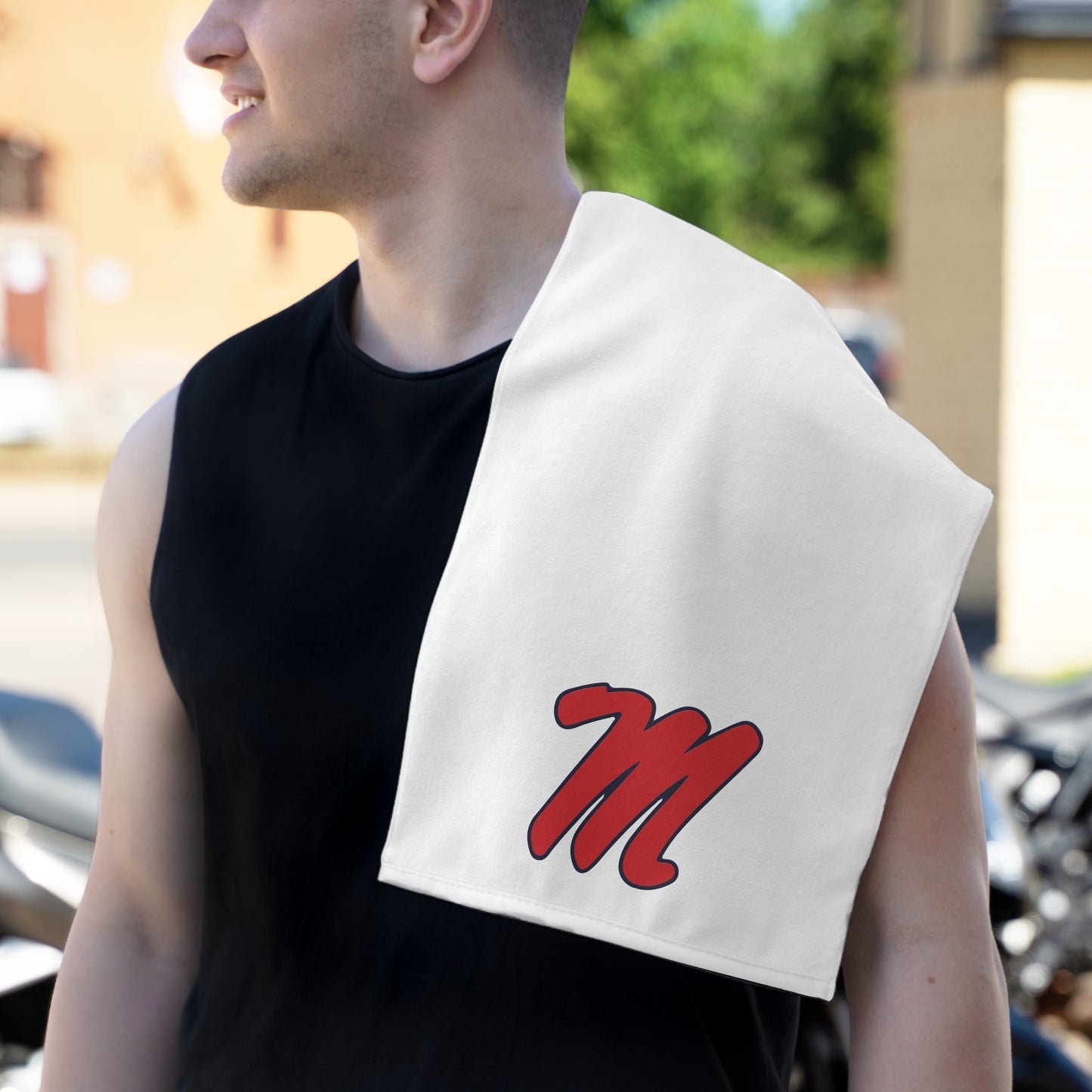 Red M Rally Towel, 11x18