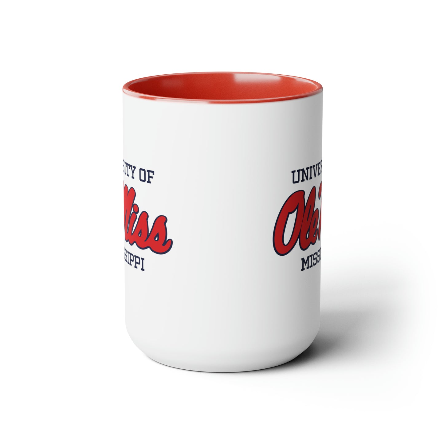 Ole Miss Two-Tone Coffee Mugs, 15oz