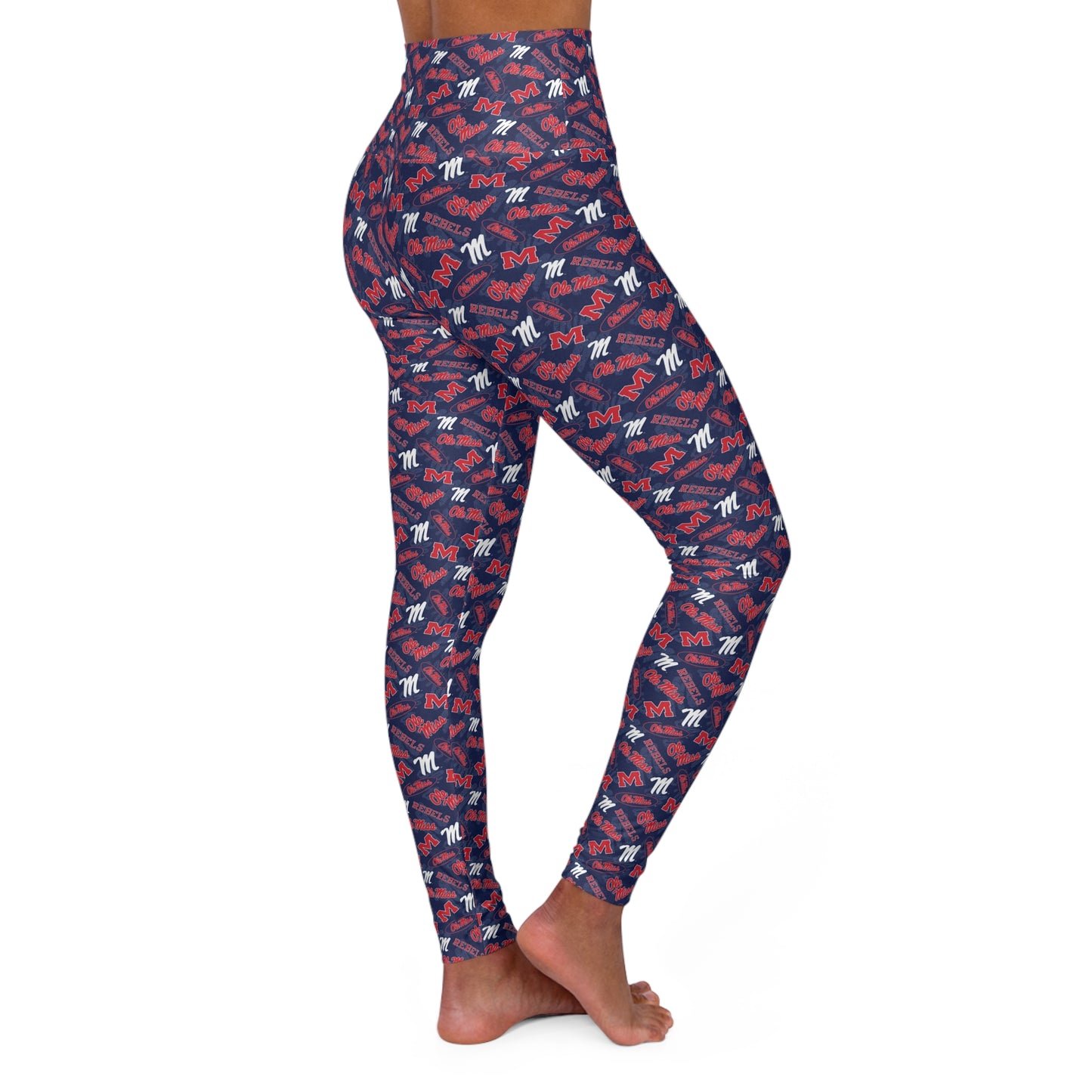 Ole Miss High Waisted Yoga Leggings (AOP)