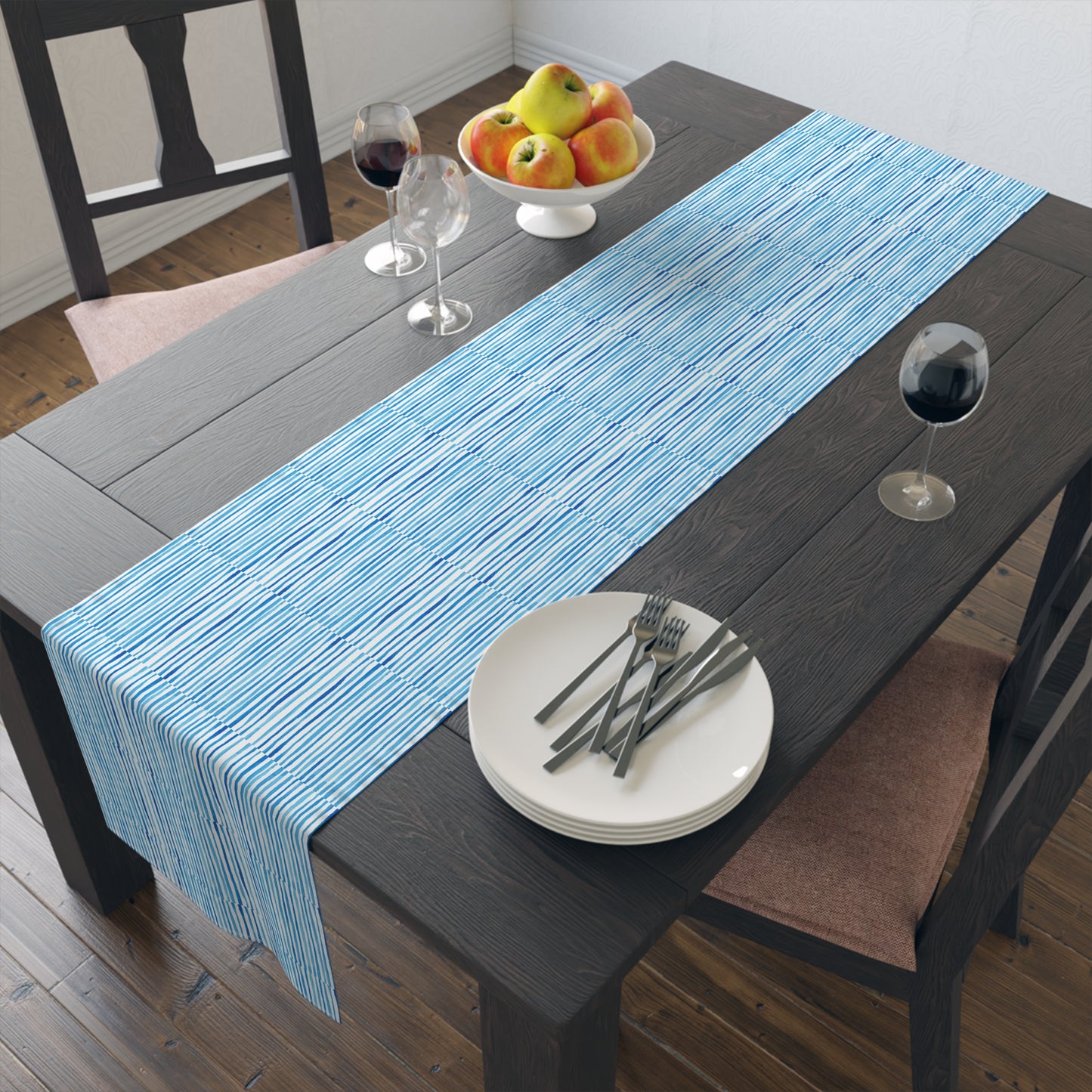 Blue Stripes Table Runner (Cotton, Poly)