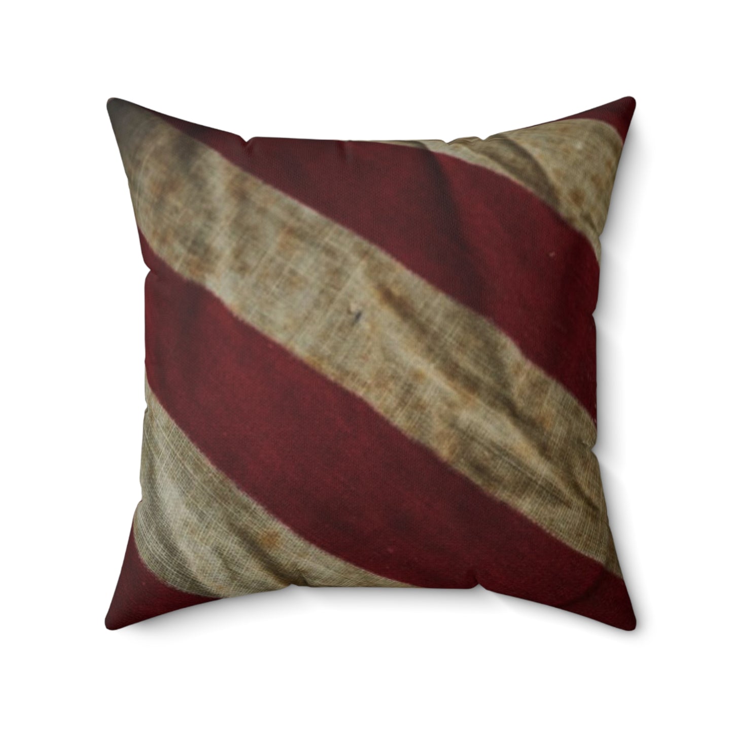 American Flag (Worn) Spun Polyester Square Pillow