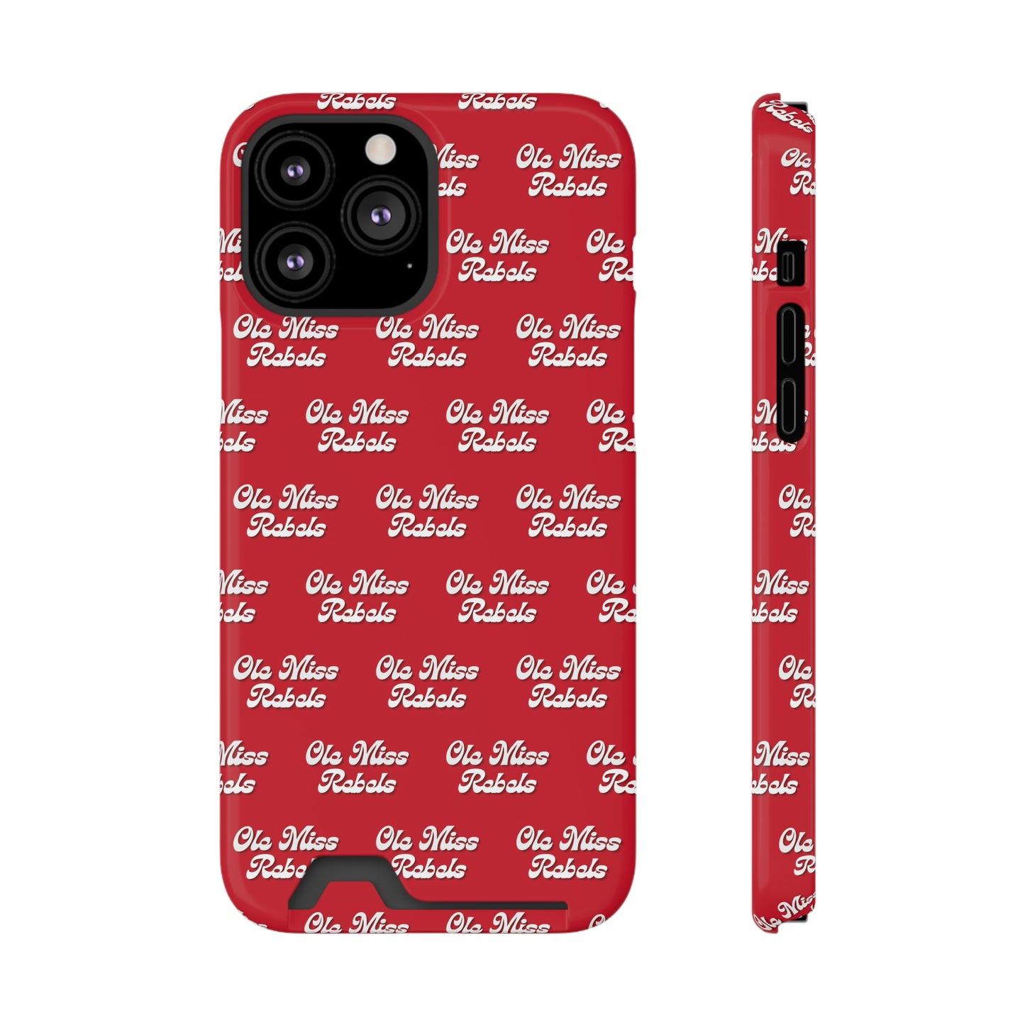 iPhone and Samsung Ole Miss Rebels (RED) Phone Case With Card Holder