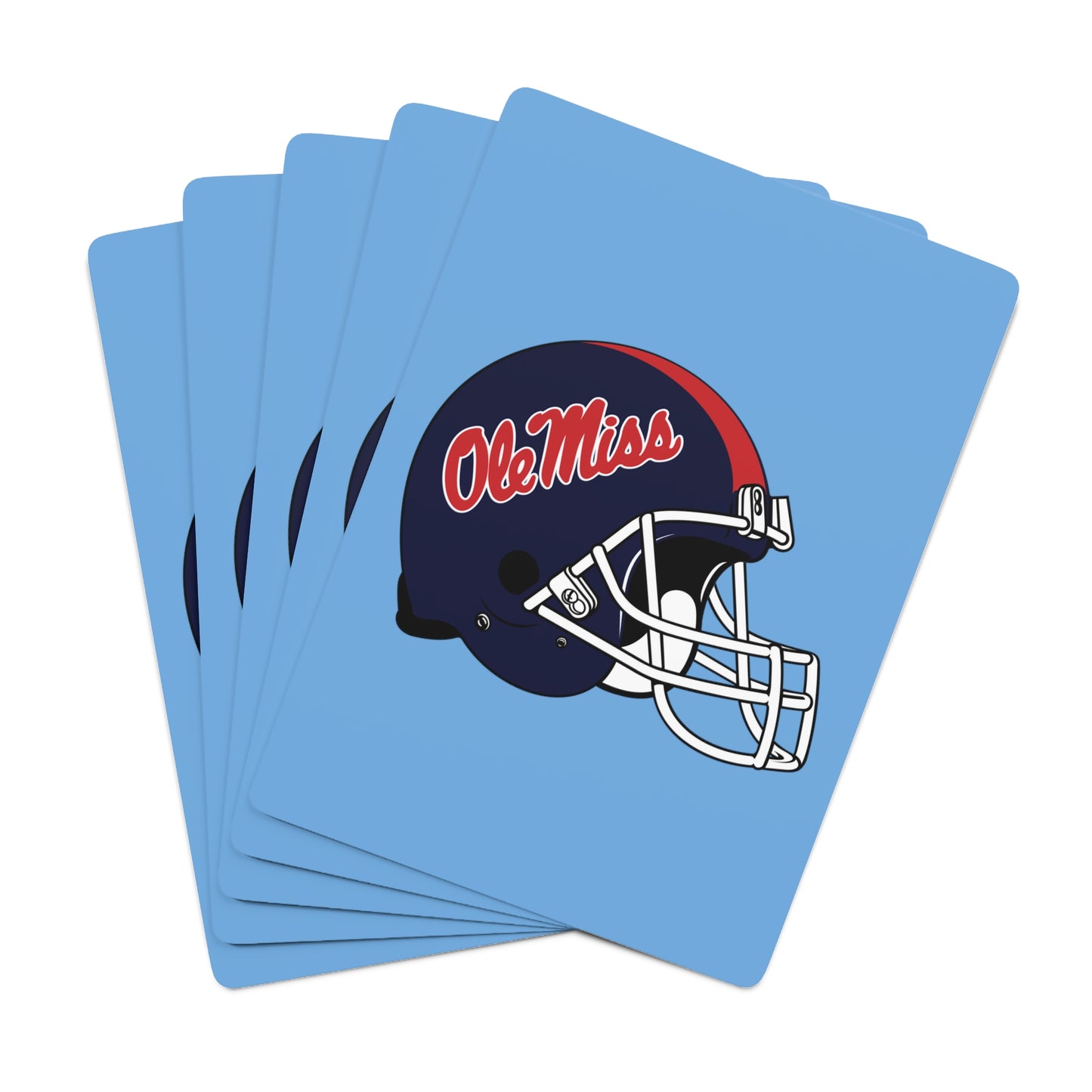 Ole Miss Helmet Custom Poker Cards