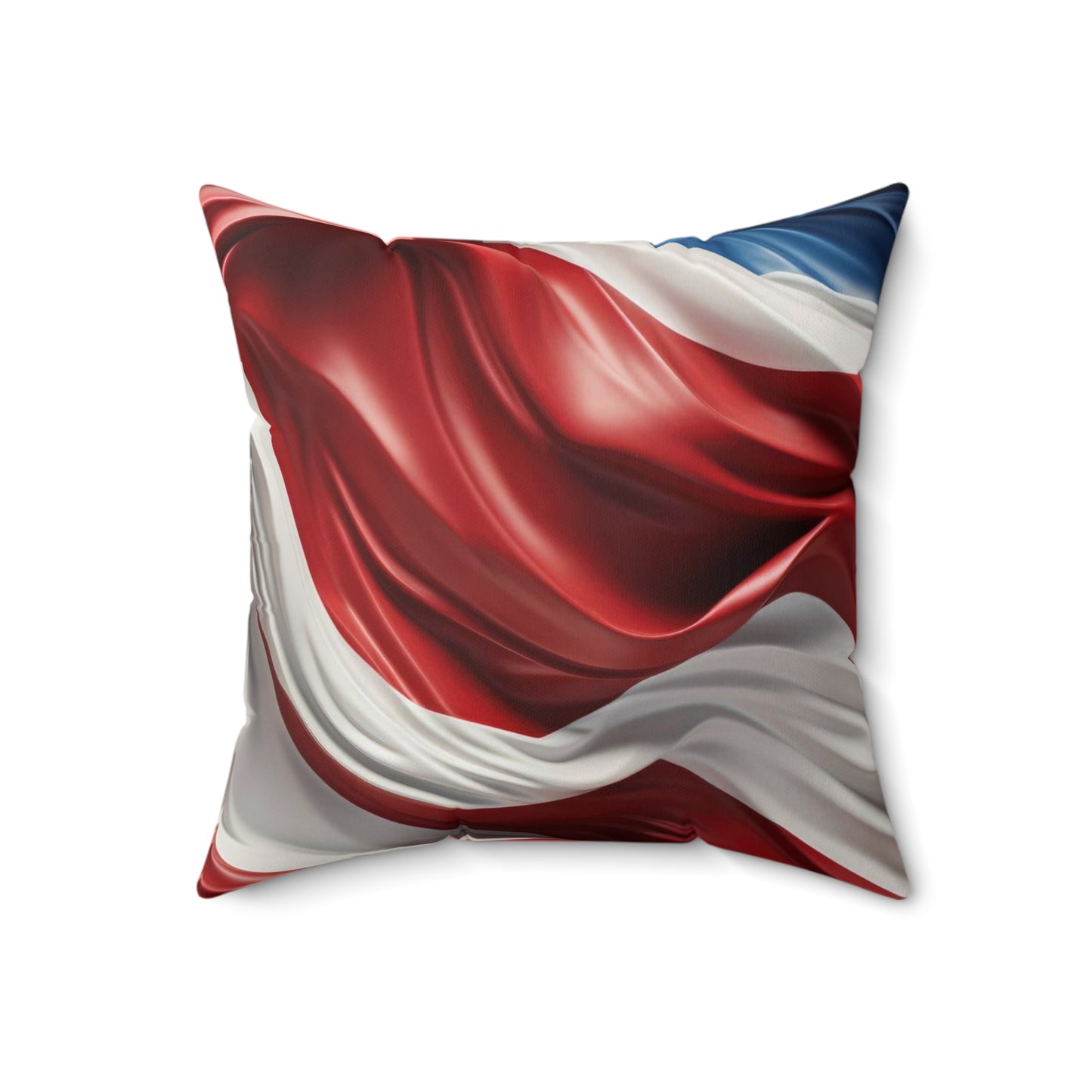 Red White & Blue Spun Polyester Square Pillow