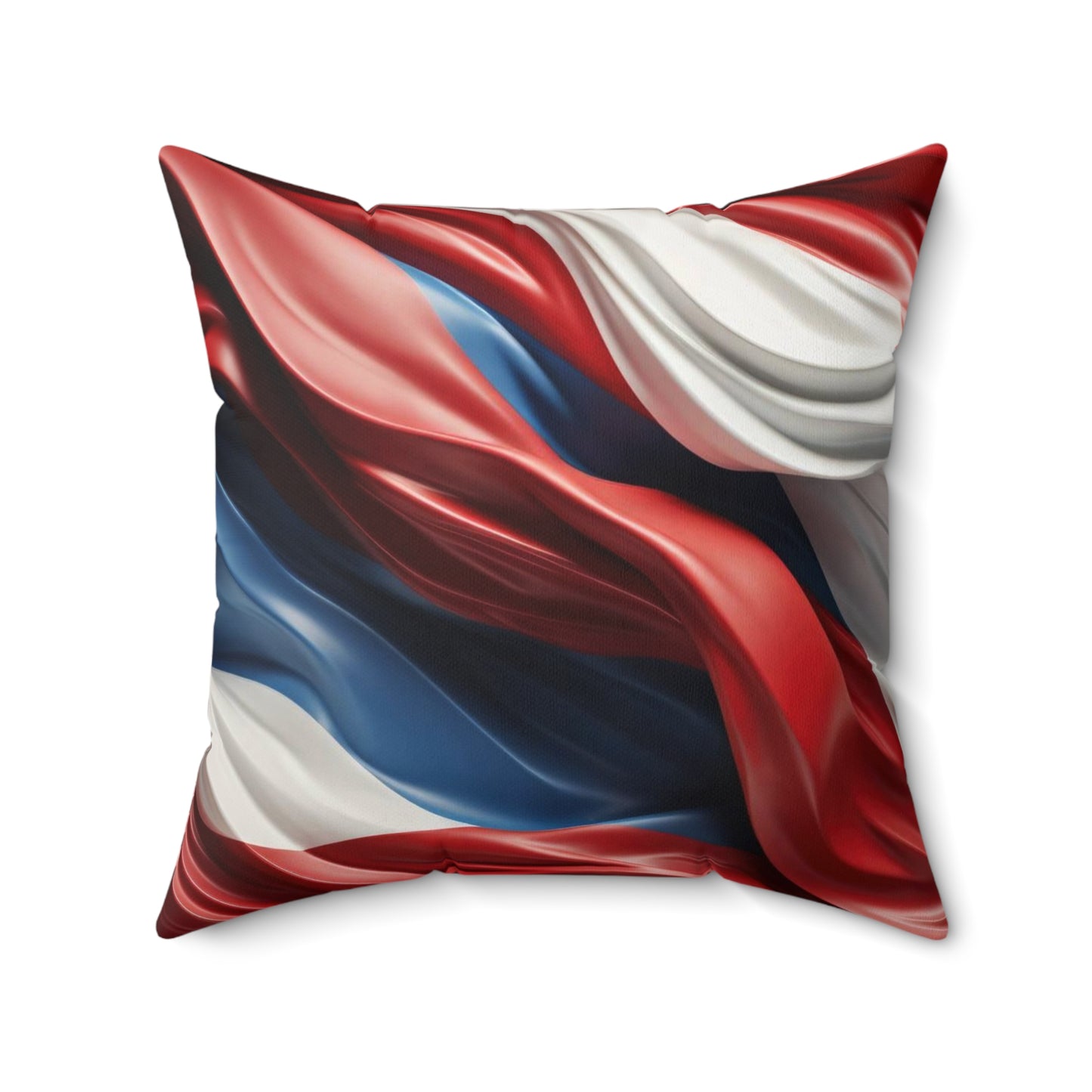 Red White & Blue Spun Polyester Square Pillow