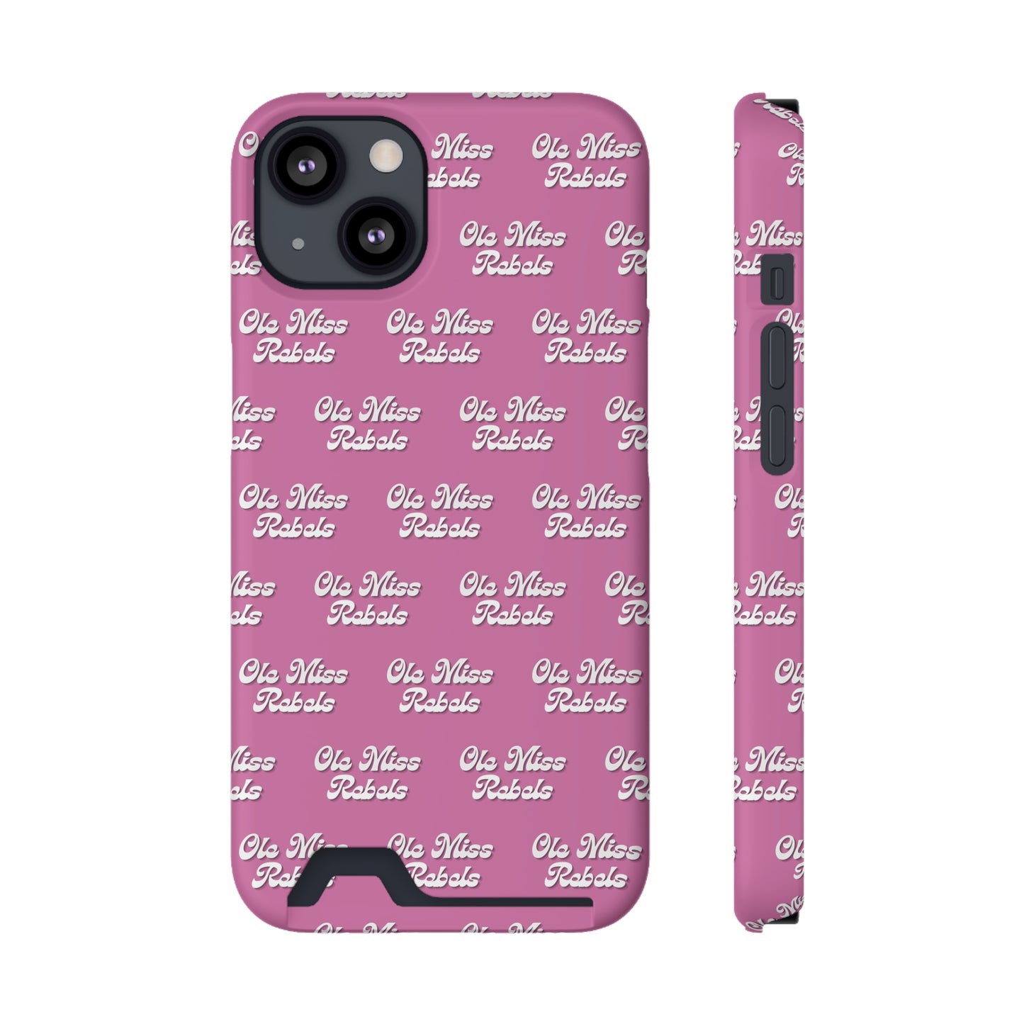 iPhone and Samsung Ole Miss Rebels (PINK) Phone Case With Card Holder