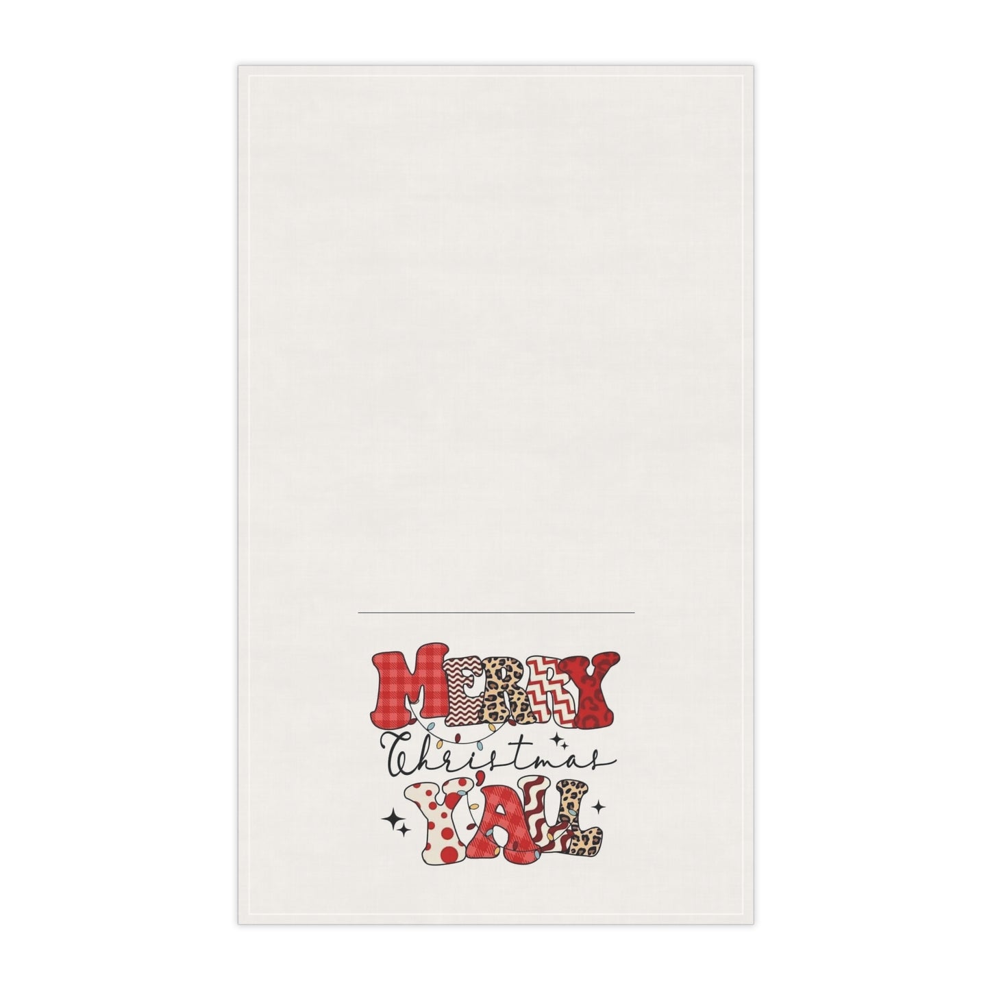 Merry Christmas Y'all Kitchen Towel