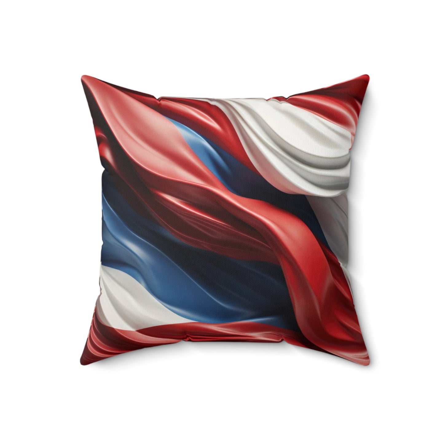 Red White & Blue Spun Polyester Square Pillow