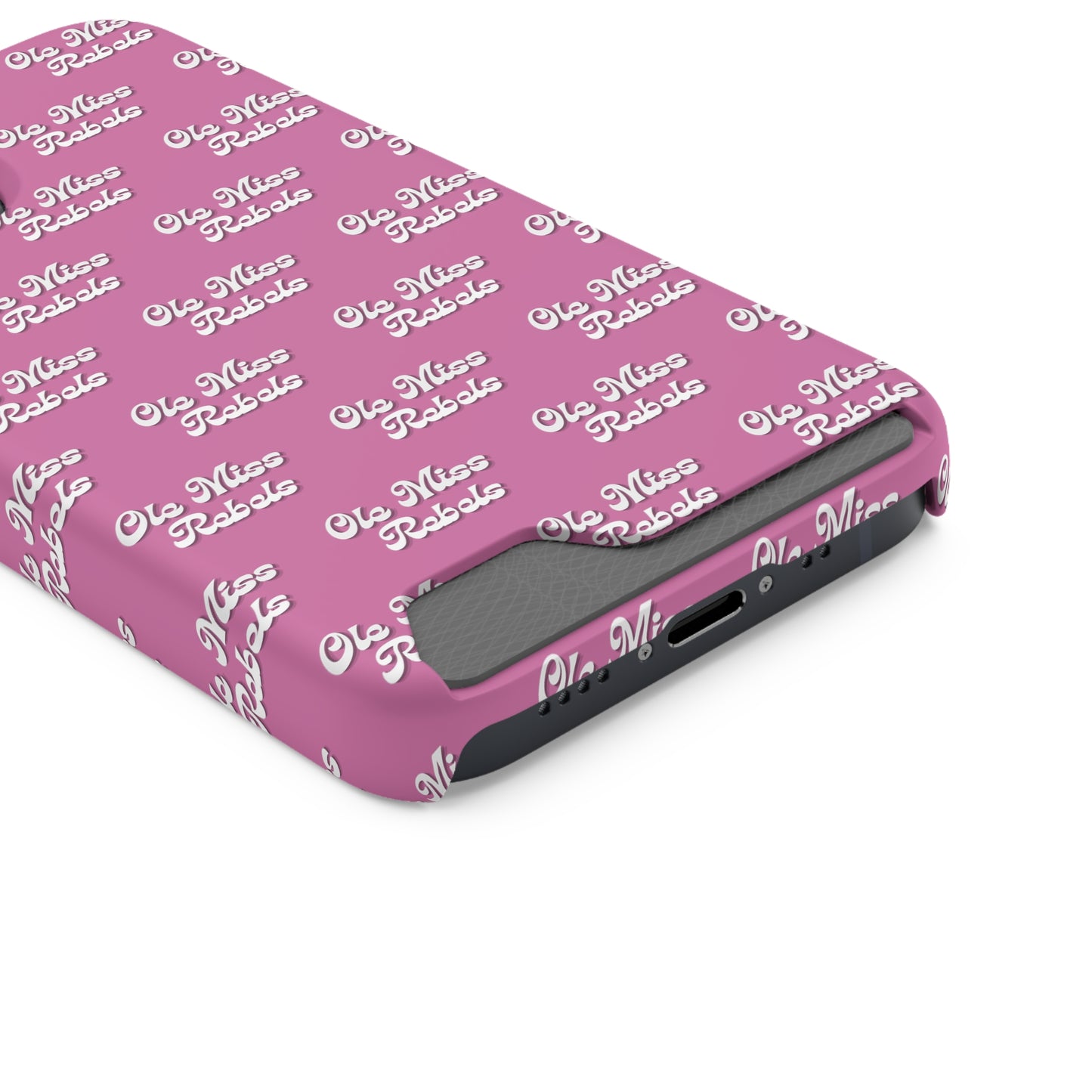 iPhone and Samsung Ole Miss Rebels (PINK) Phone Case With Card Holder