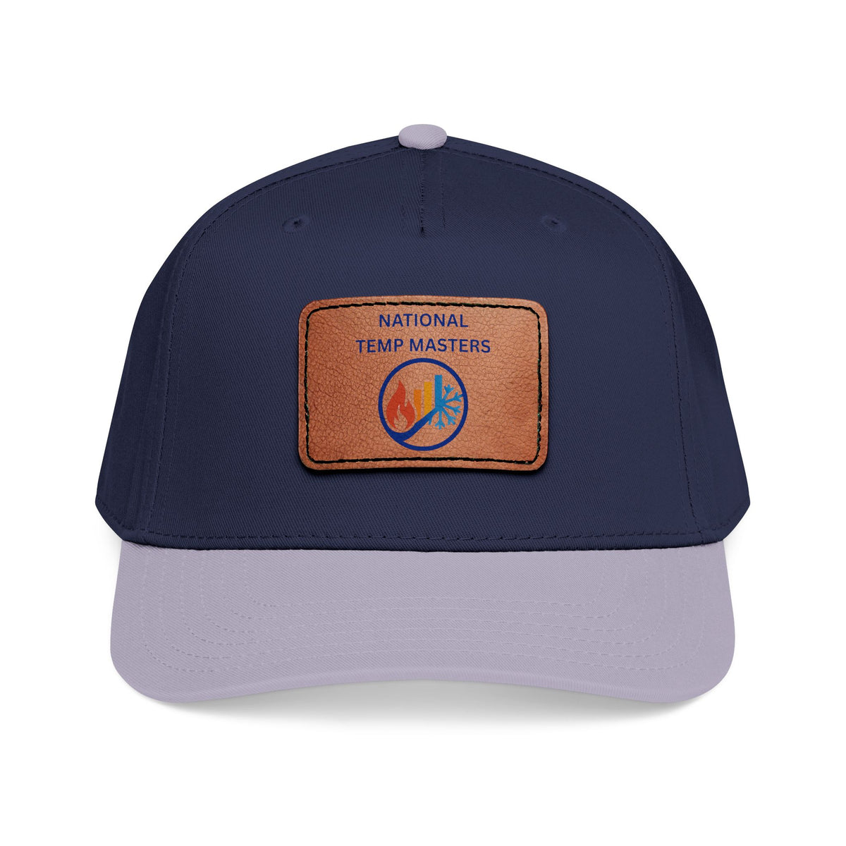 NTM Leather Patch Baseball Cap — "National Temp Masters" Retro Logo