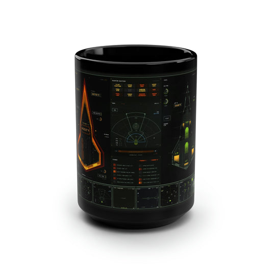 Darkstar Display 2 Black Mug, 15oz