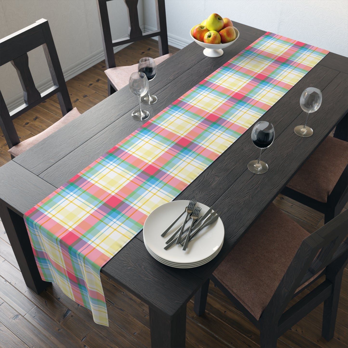 Madris Plaid Table Runner (Cotton, Poly)