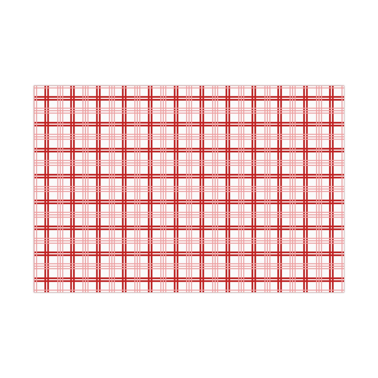 Red Pink Plaid Gift Wrap Papers